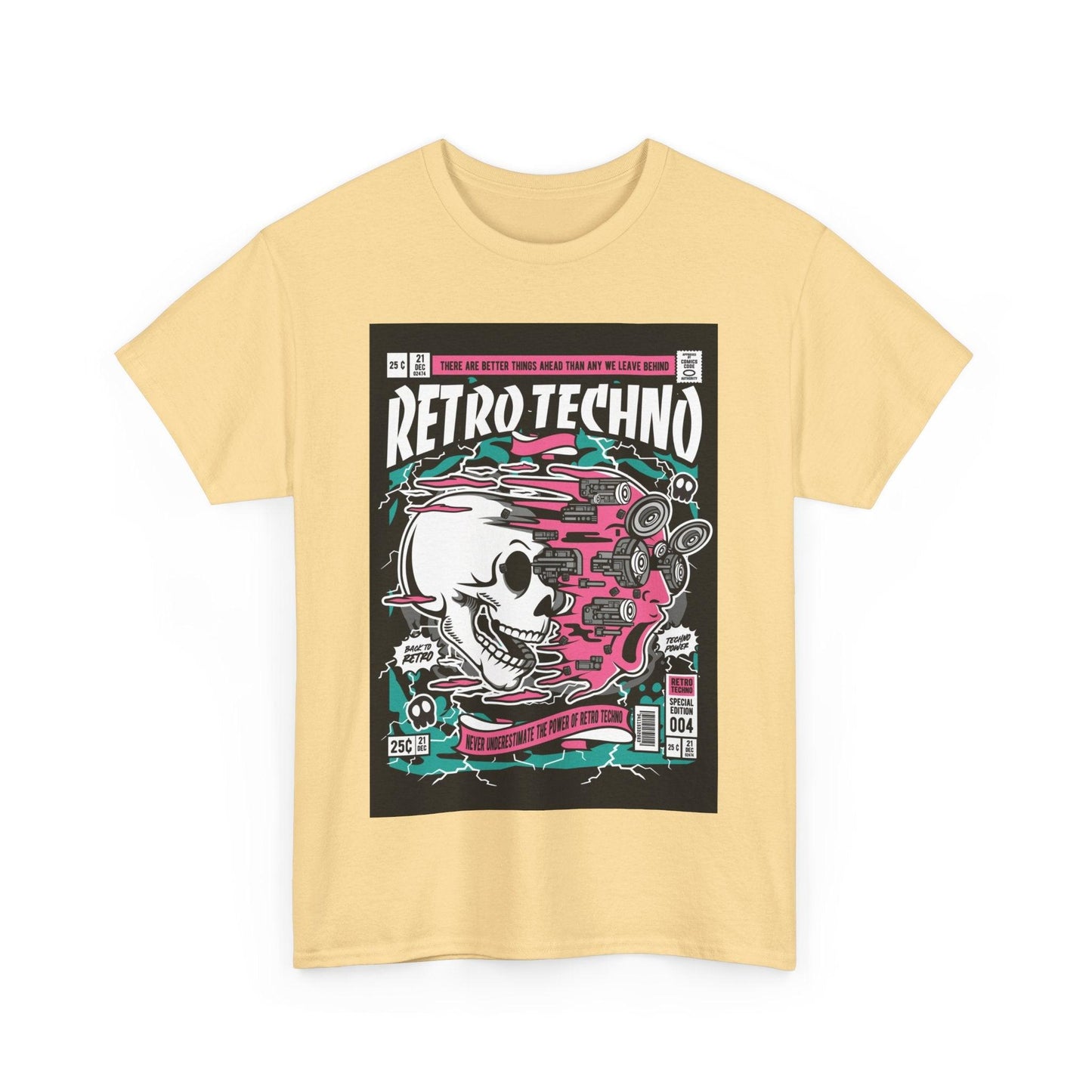 Retro Techno Unisex Heavy Cotton Tee - Lizard Vigilante