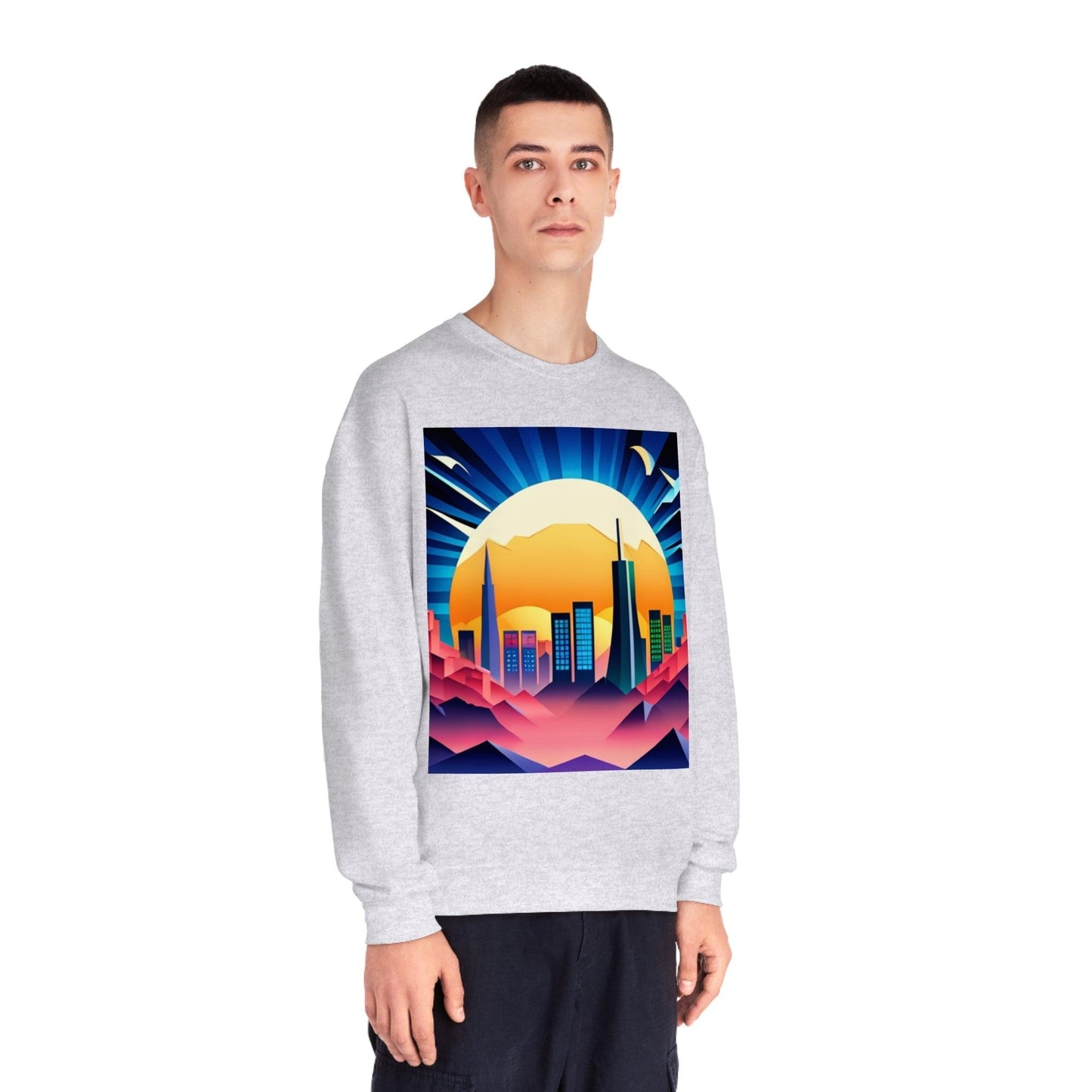 City of Futuris Unisex NuBlend® Crewneck Sweatshirt - Lizard Vigilante