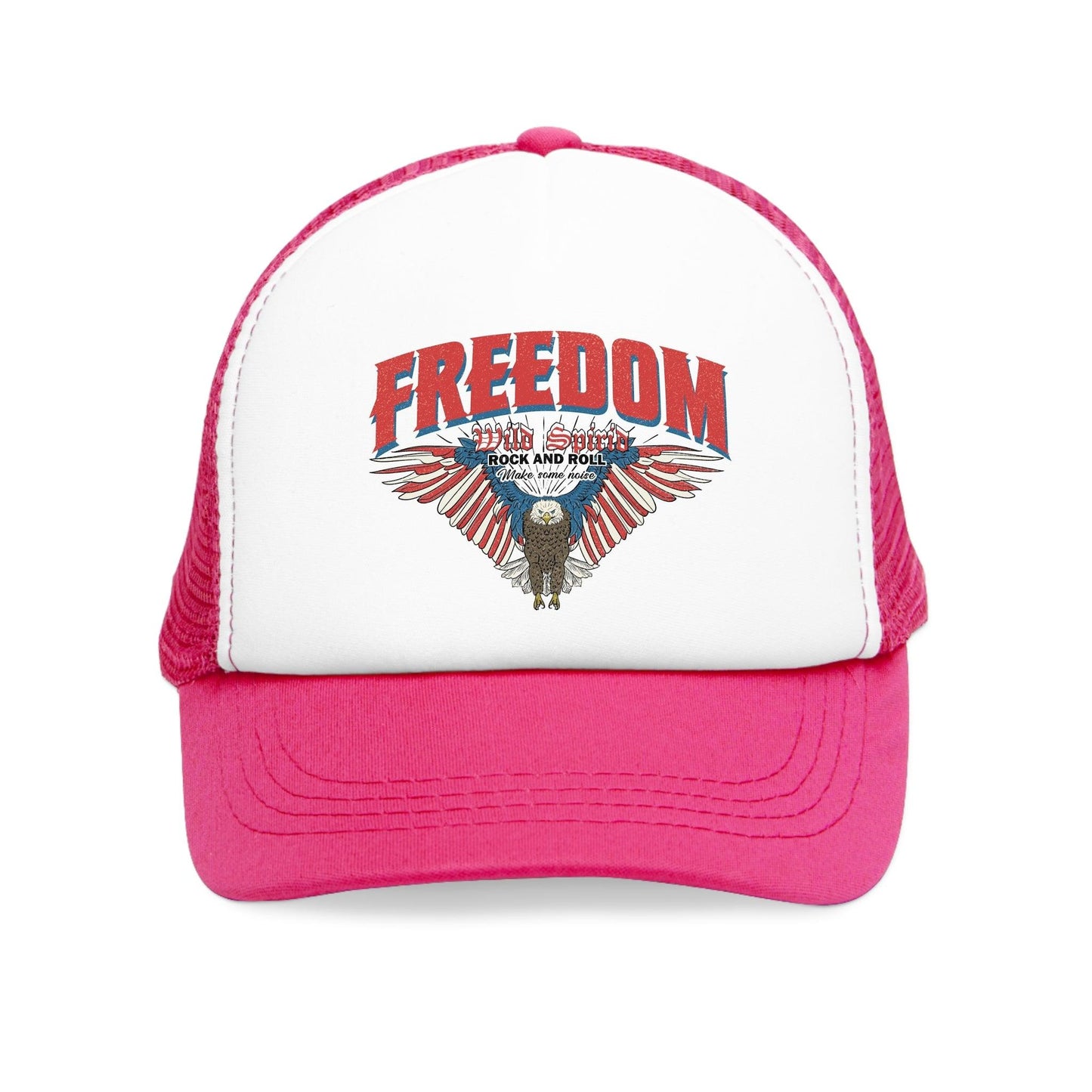 FREEDOM Eagle Rock N Roll Mesh Cap - Premium Hats from Printify - Just $25.99! Shop now at Lizard Vigilante