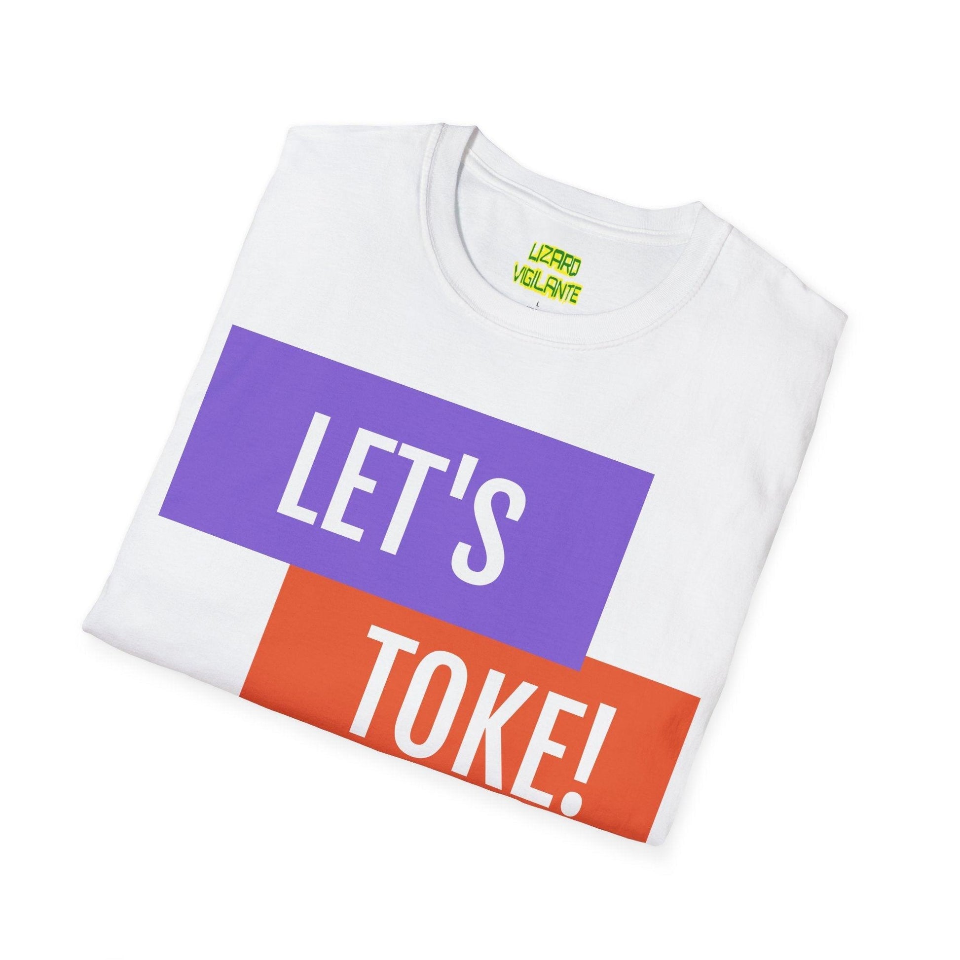 LET'S TOKE! With GreenLeaf Silo Unisex Softstyle T-Shirt / Weed Band Tee - Lizard Vigilante