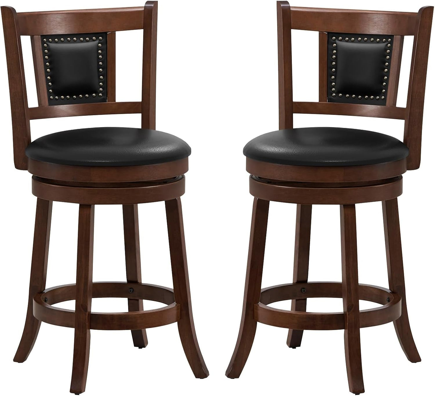 Ergonomic Swivel Bar Stools Set of Two