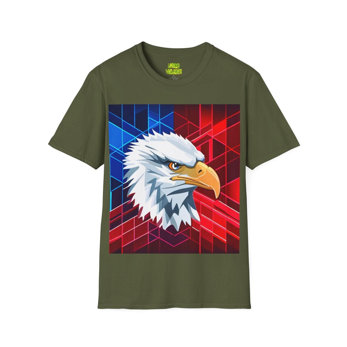 Geometric Eagle Bird Unisex Softstyle T-Shirt - Lizard Vigilante