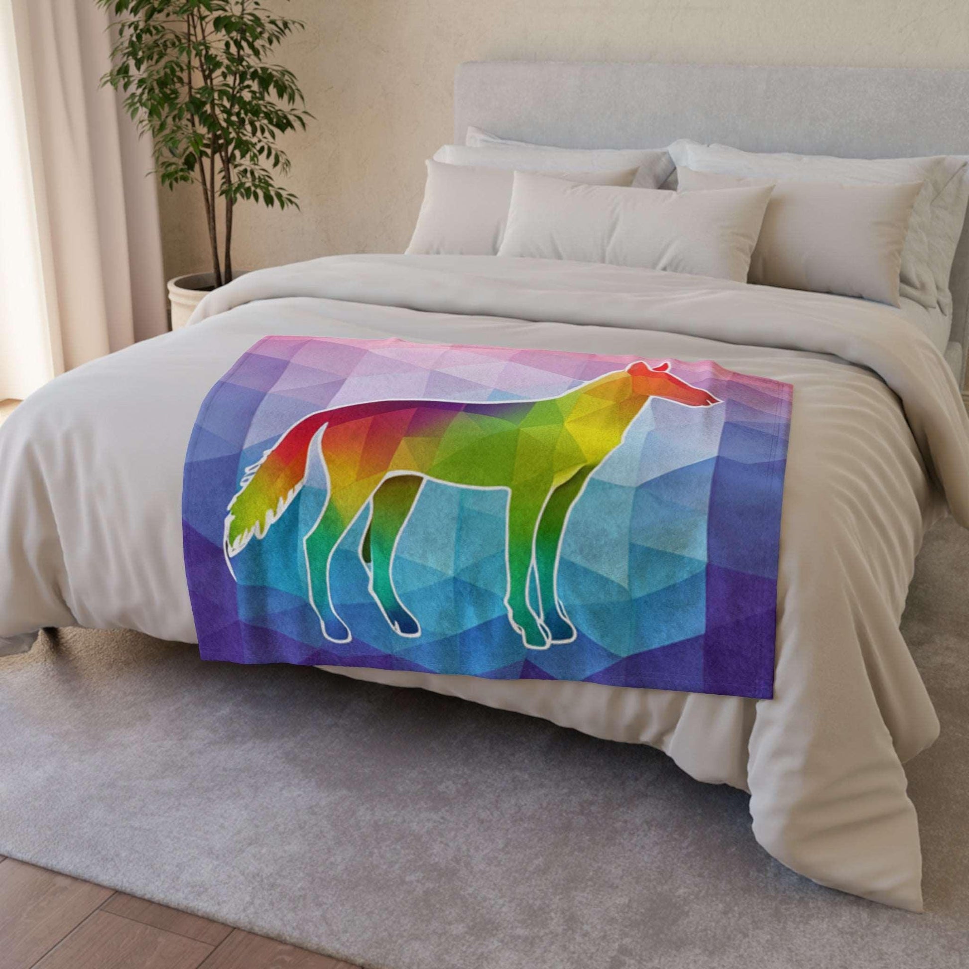 AI Kelpie Soft Polyester Blanket - Lizard Vigilante