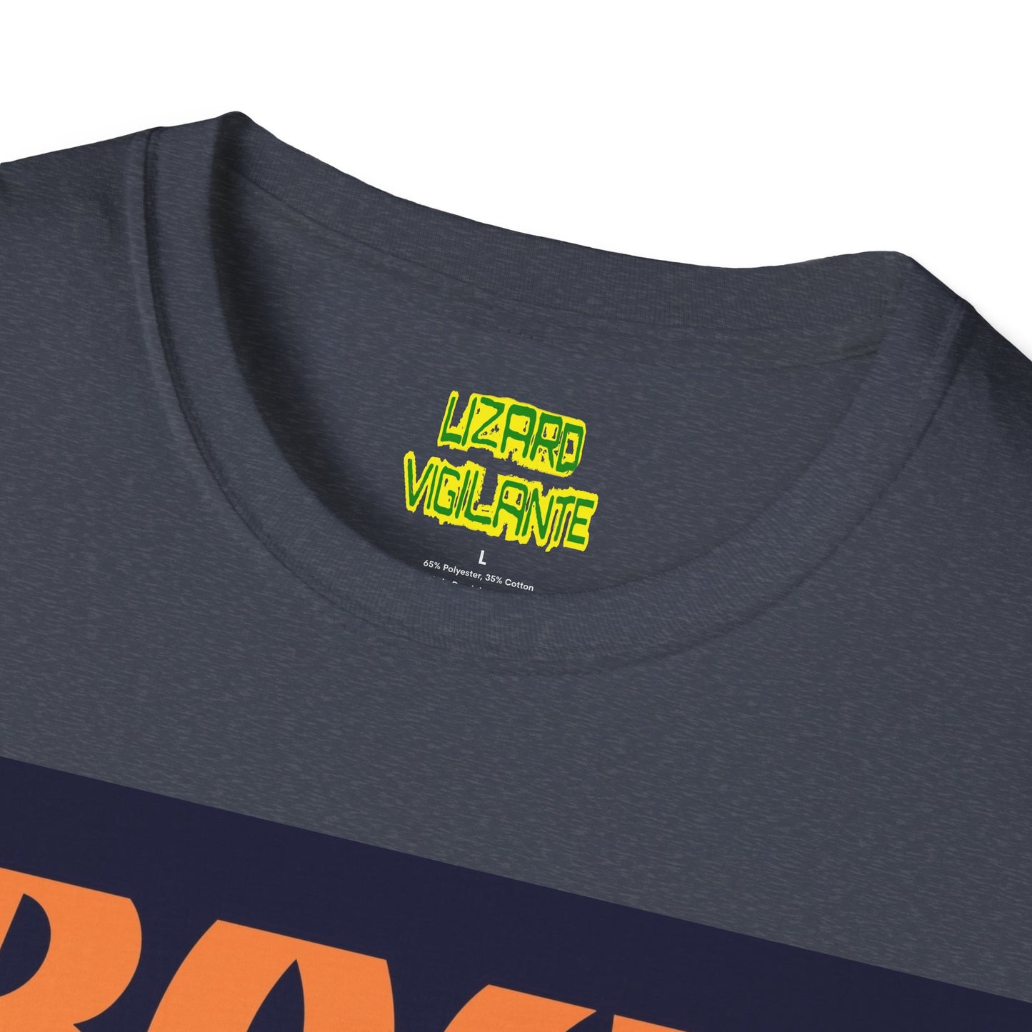Orange Rock Pedal Unisex Softstyle T-Shirt - Lizard Vigilante