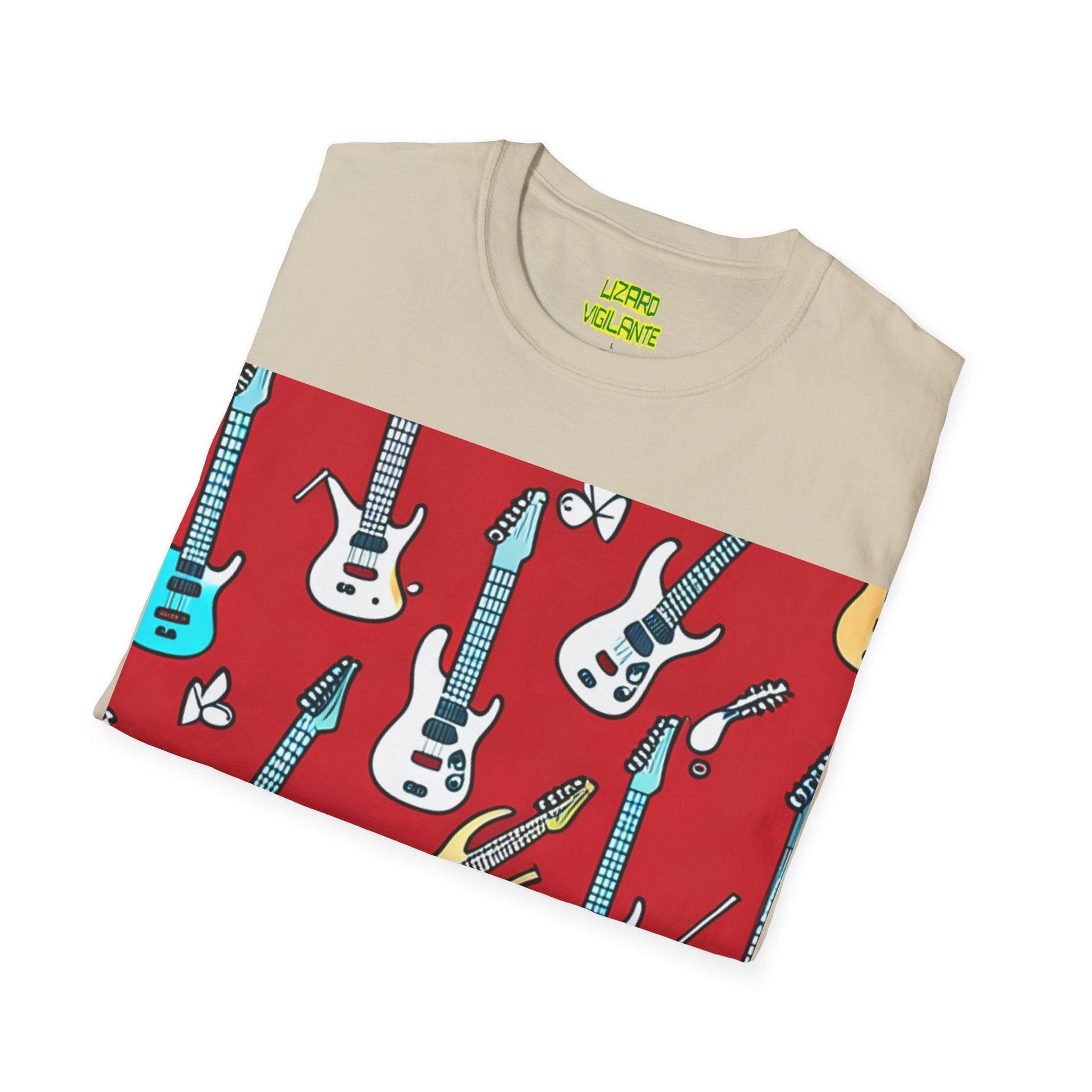 Polka Dot Guitar Unisex Softstyle T-Shirt - Lizard Vigilante