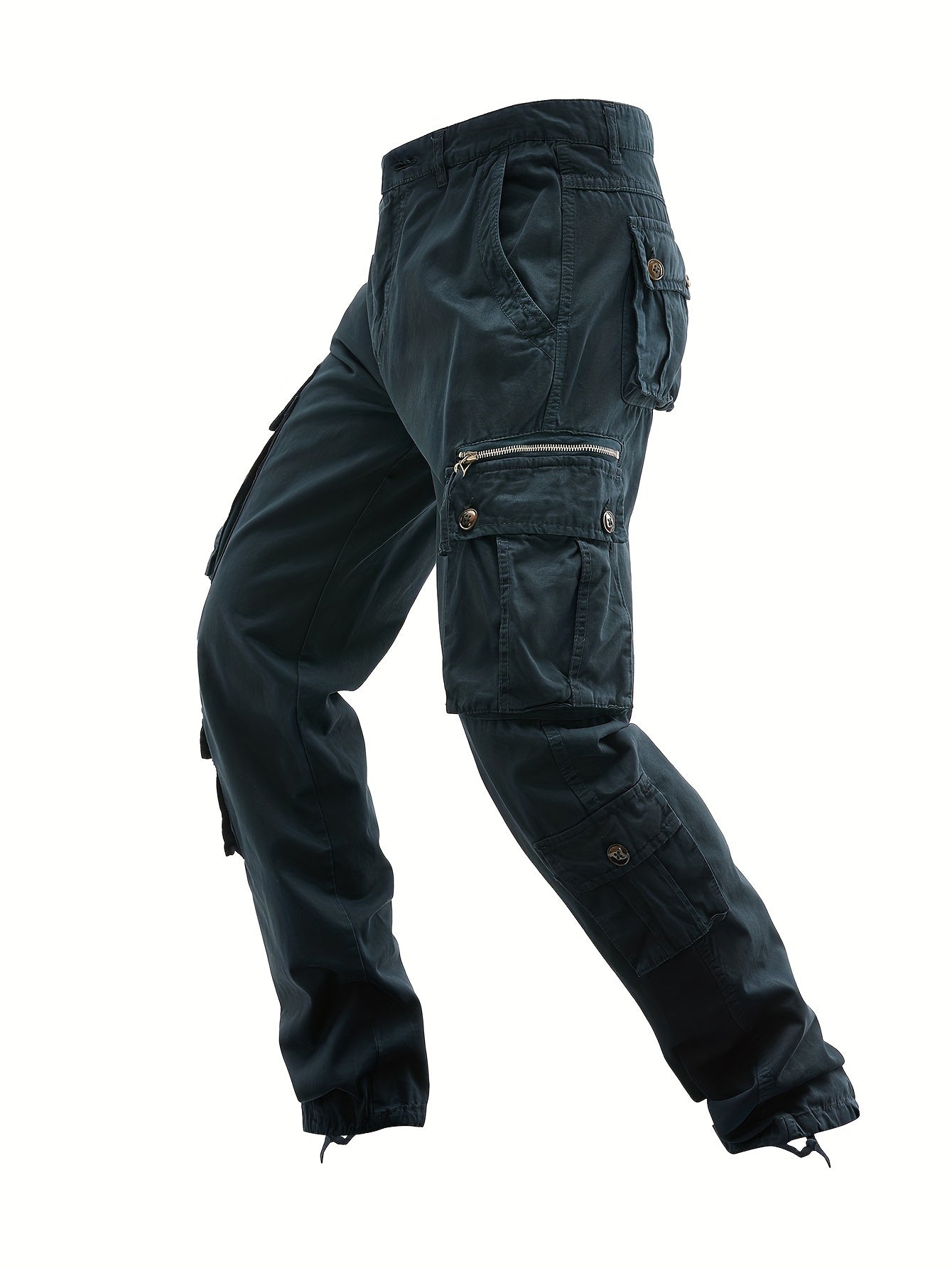 Men’s 8-Pocket Plus Size Cotton Tactical Cargo Pants – Outdoor Street Style Overalls - Premium trousers from Lizard Vigilante - Just $53.99! Shop now at Lizard Vigilante