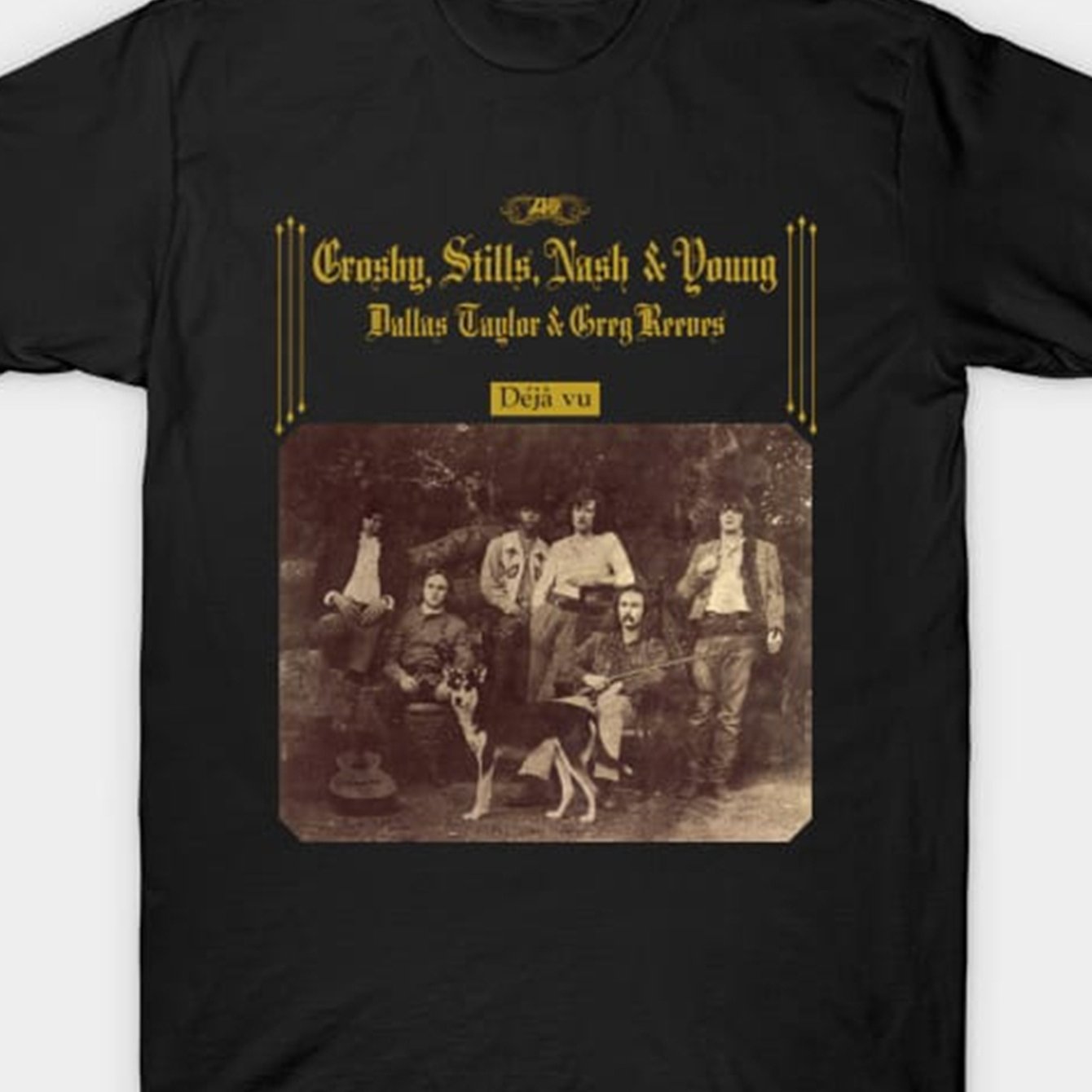 Crosby Stills Nash Young T-Shirt - Men's Printed Casual Tee - Premium T-shirt from Lizard Vigilante - Just $26.99! Shop now at Lizard Vigilante