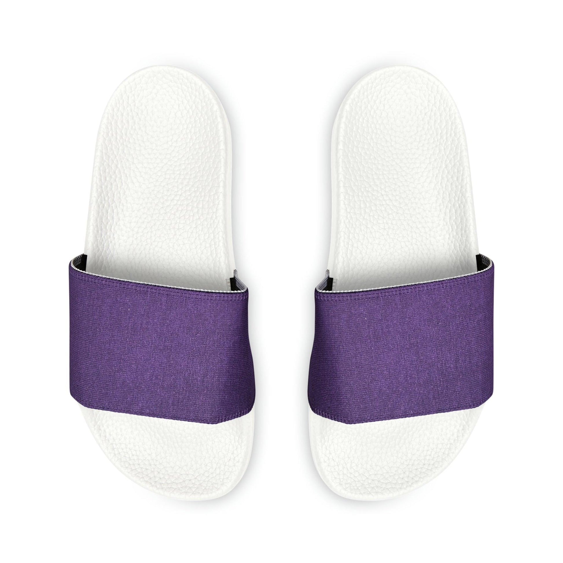 Faux Purple Silk Youth PU Slide Sandals - Lizard Vigilante