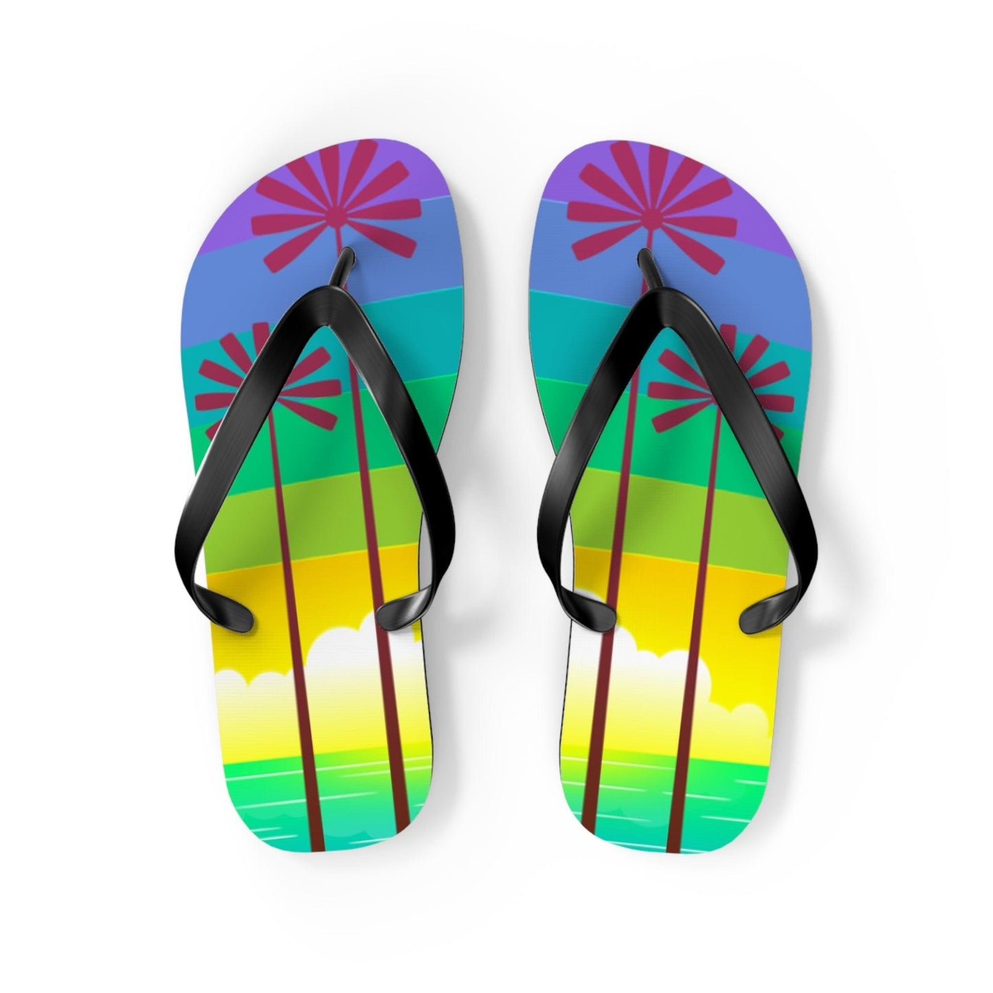 Palm Treed Flip Flops - Lizard Vigilante