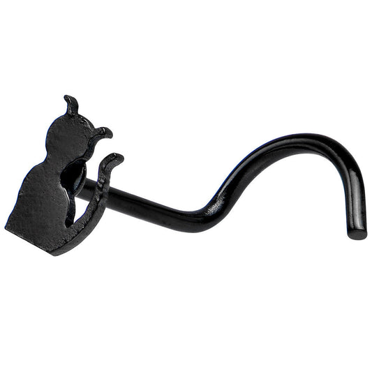 Black Anodized Titanium Kitty Cat Nose Ring