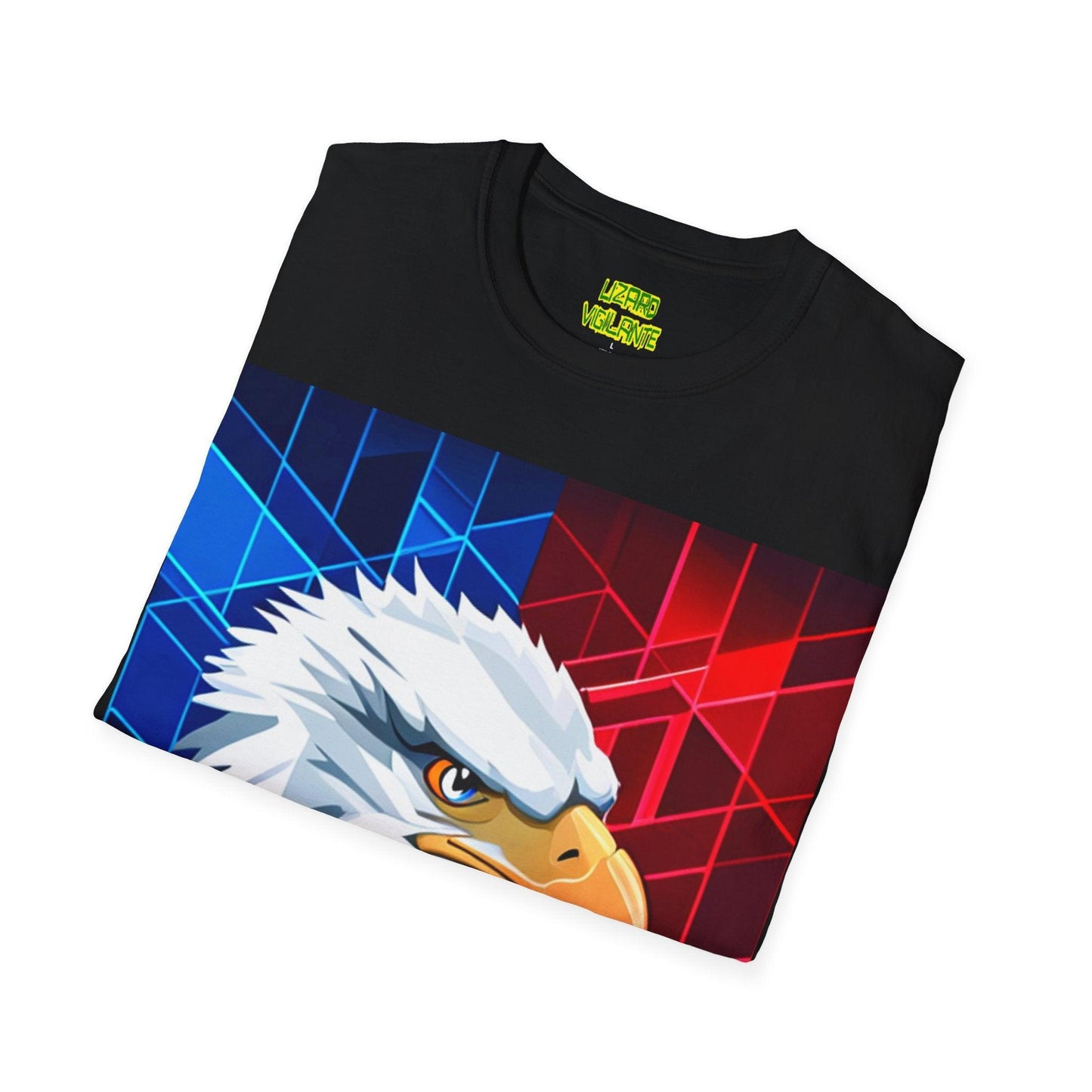 Geometric Eagle Bird Unisex Softstyle T-Shirt - Lizard Vigilante