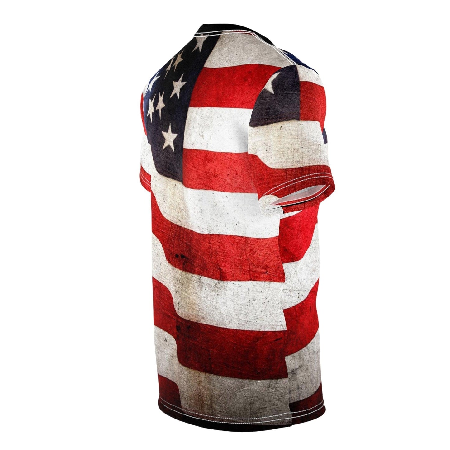 American Flag Photograph Unisex Tee Shirt - Lizard Vigilante