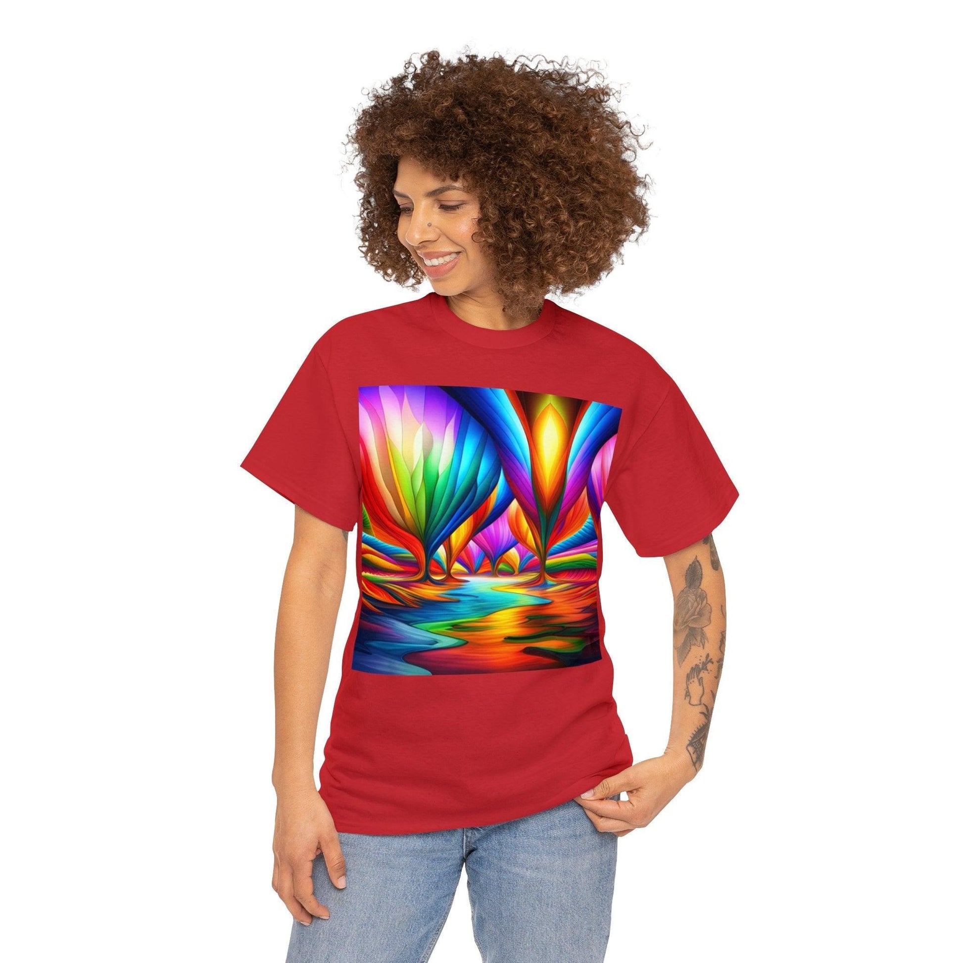 Salivation Multicolored Unisex Heavy Cotton Tee - Lizard Vigilante