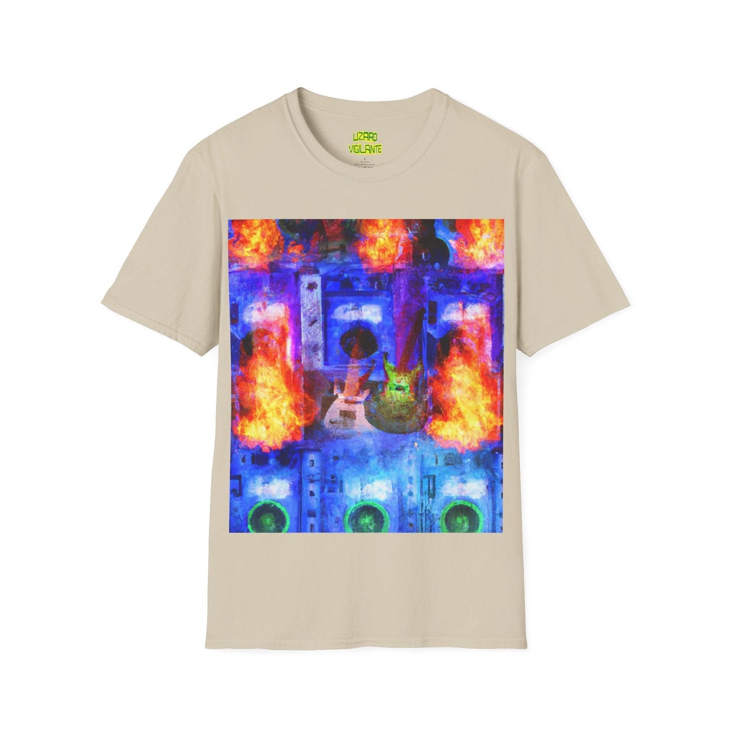 Rock Flame Unisex Softstyle T-Shirt - Lizard Vigilante