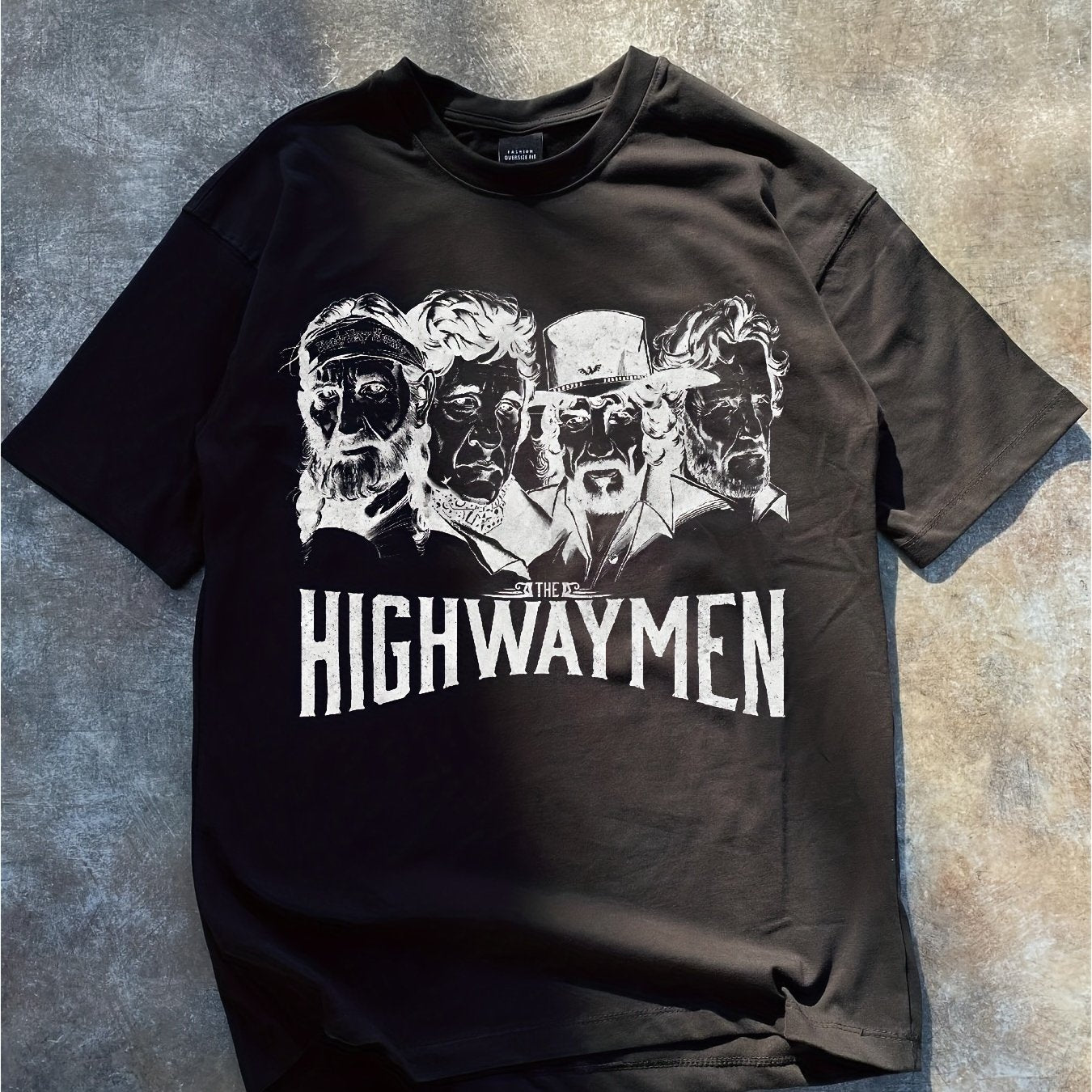 Band Legends Highwaymen Novel Tee- Comfortable Cotton Sports T-Shirt for Men with Printed Pattern- Unique Music-Inspired Design - Premium  from Lizard Vigilante - Just $26.99! Shop now at Lizard Vigilante