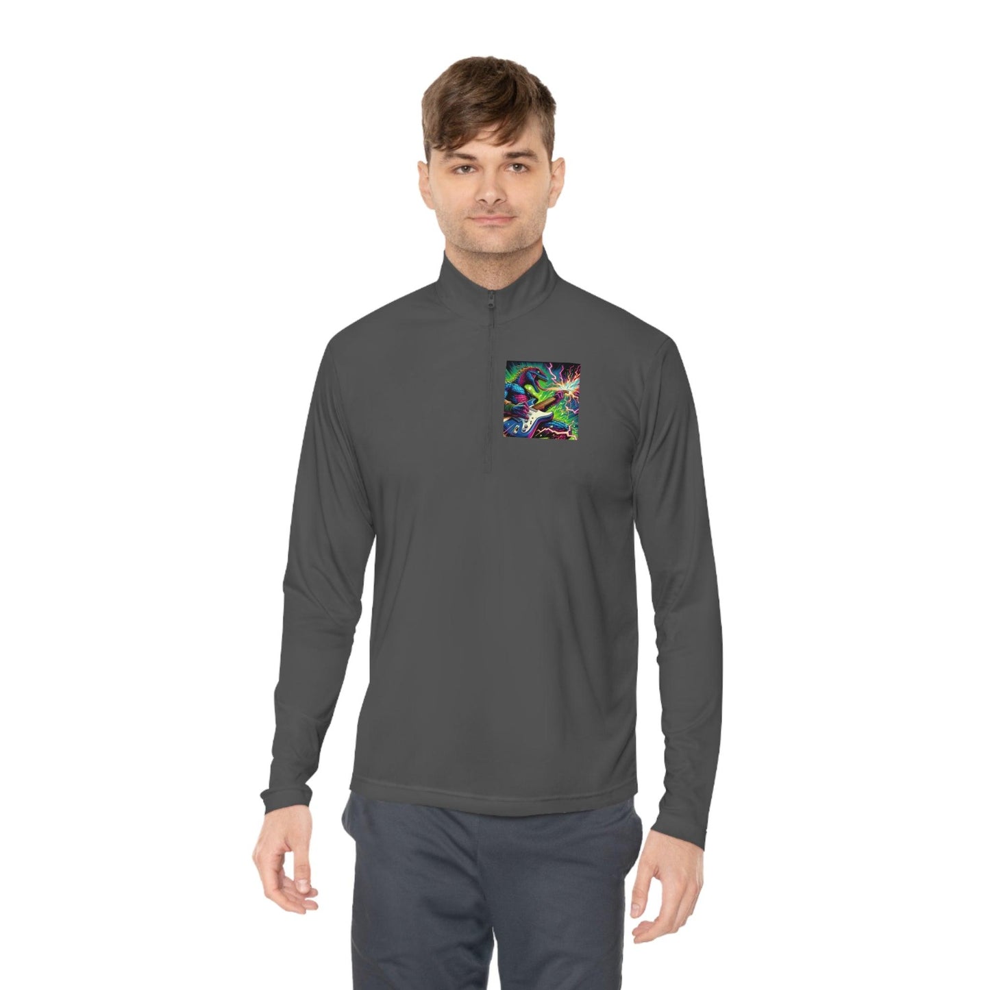 Lizard RockStar Unisex Quarter-Zip Pullover - Premium Long-sleeve from Printify - Just $51.69! Shop now at Lizard Vigilante