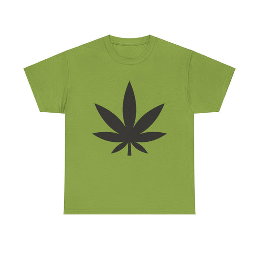 Black Pot Leaf Unisex Heavy Cotton Tee - Lizard Vigilante