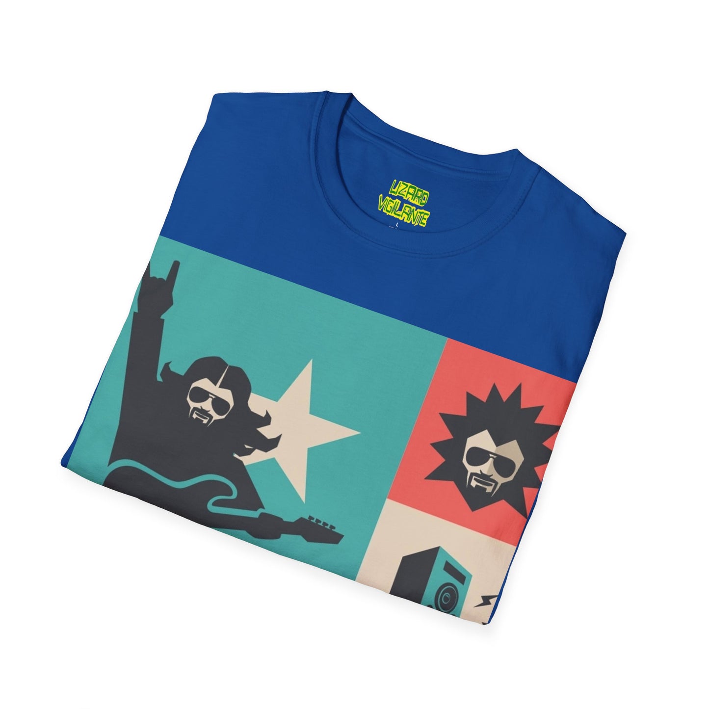 Rock Dudes Unisex Softstyle T-Shirt - Lizard Vigilante