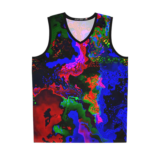 Rainbow in the Darkness Basketball Jersey - Lizard Vigilante