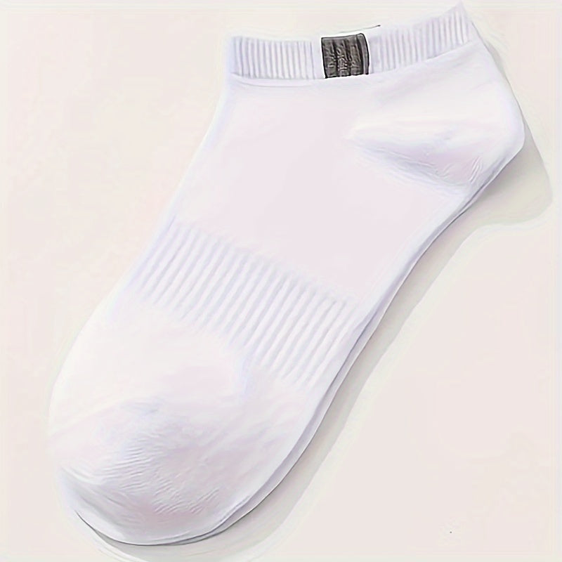 5 Pairs Unisex Letter Graphic Socks, Stylish & Breathable Low Cut Ankle Socks, Women's Stockings & Hosiery