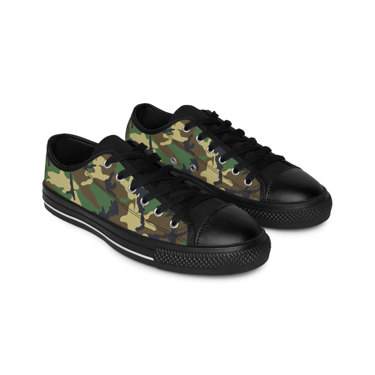 Green Black Camo Men's Sneakers - Lizard Vigilante