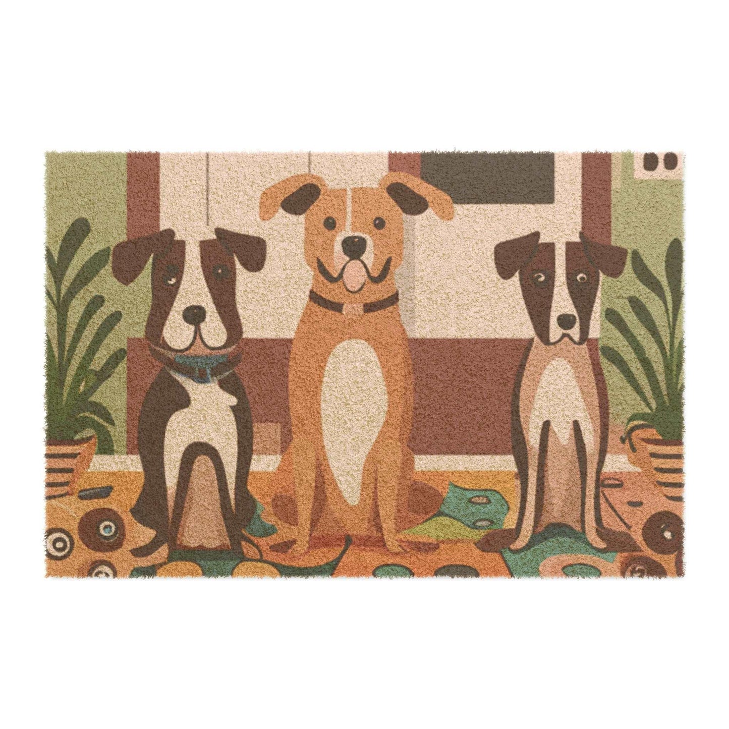 3 Dog Welcome Doormat - Lizard Vigilante