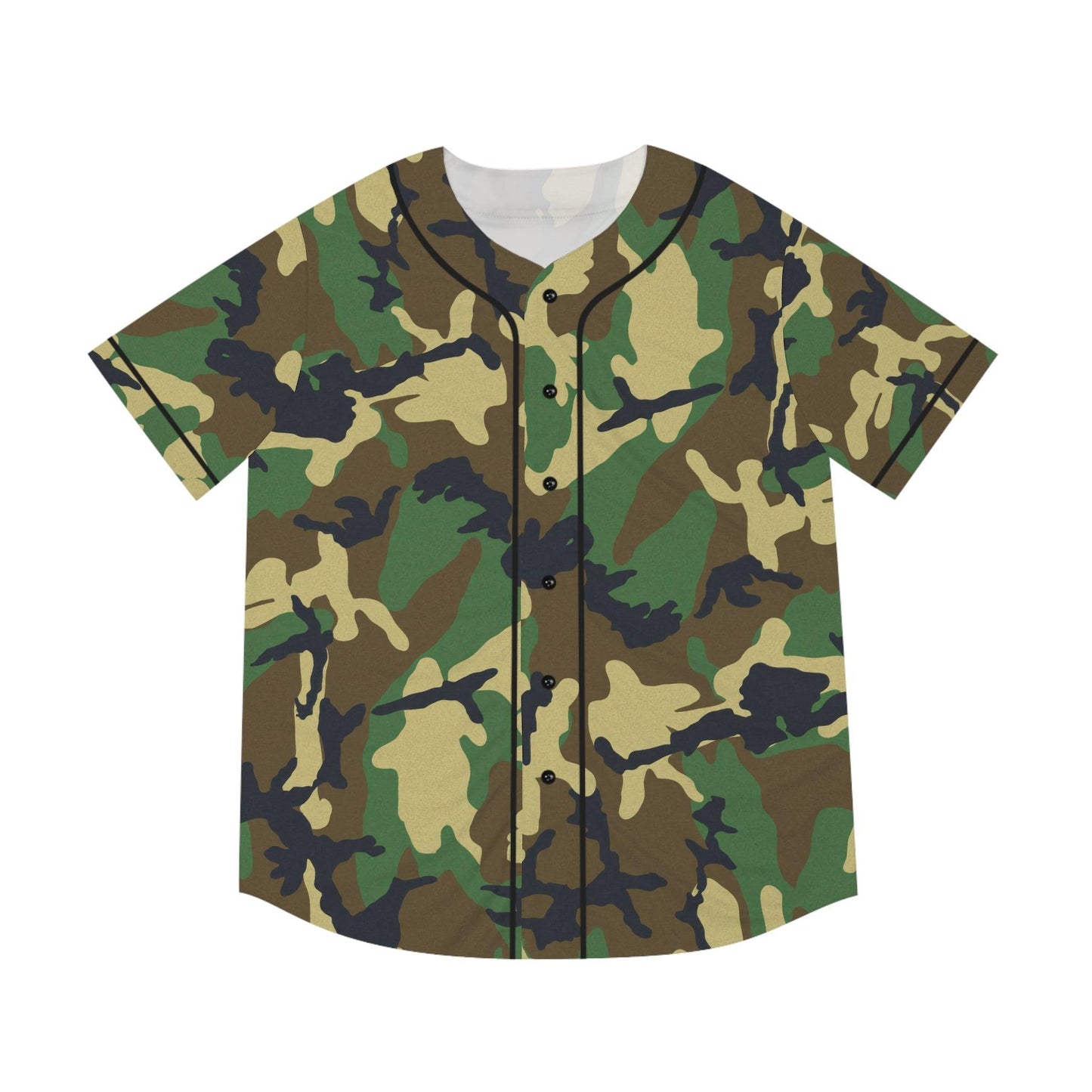 Green Camo Men's Baseball Jersey - Lizard Vigilante