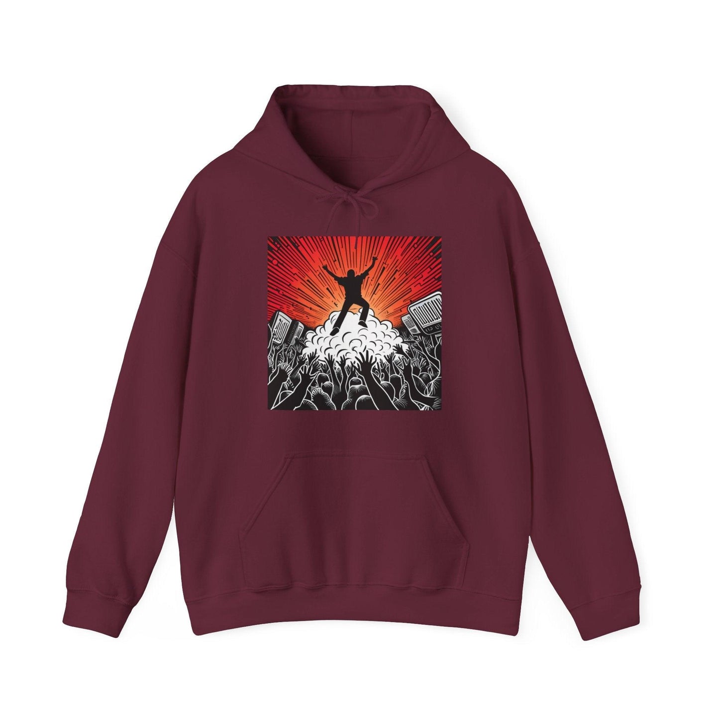 Metal Concert Unisex Heavy Blend™ Hooded Sweatshirt - Lizard Vigilante