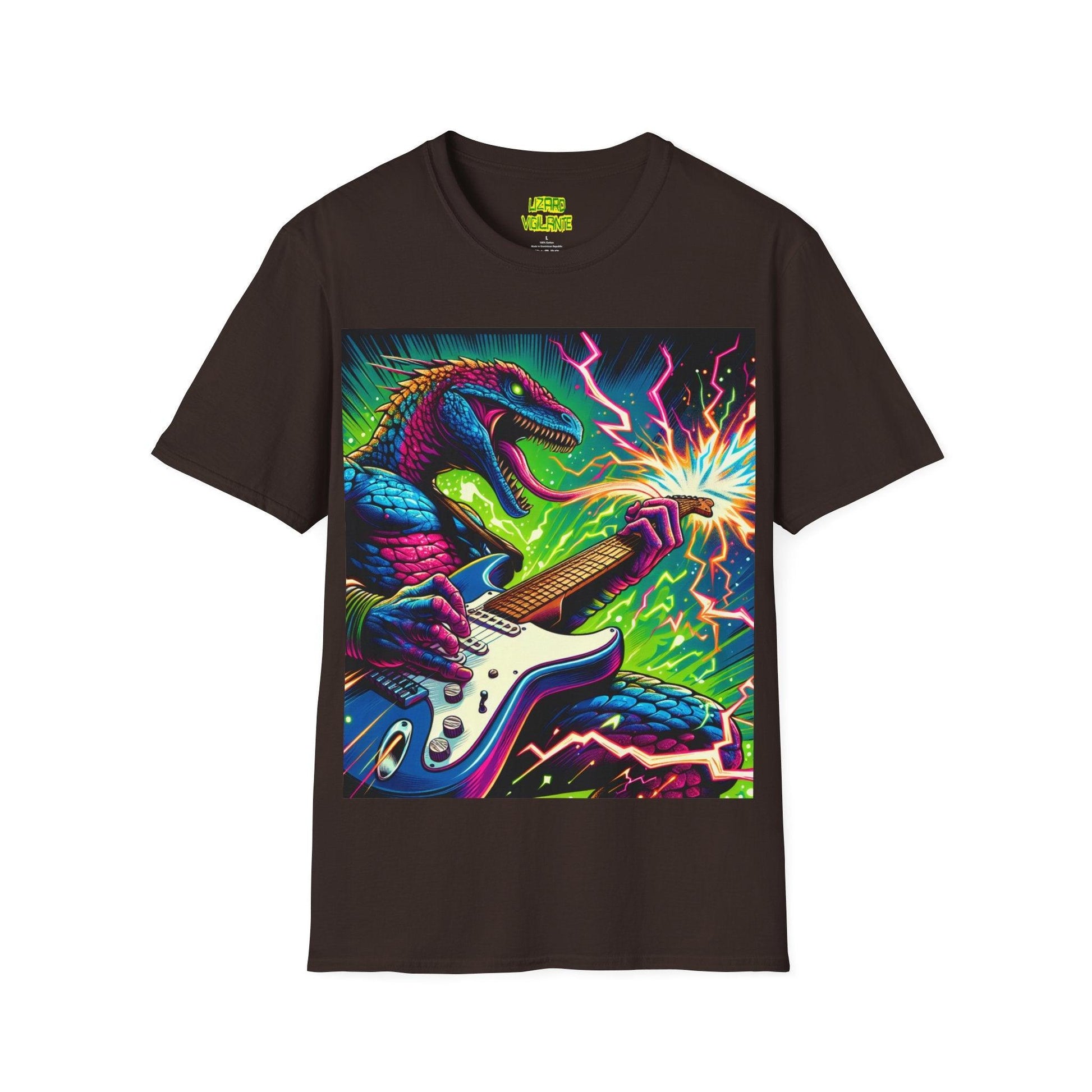 Lizard RockStar Unisex Softstyle T-Shirt - Premium T-Shirt from Printify - Just $24.71! Shop now at Lizard Vigilante