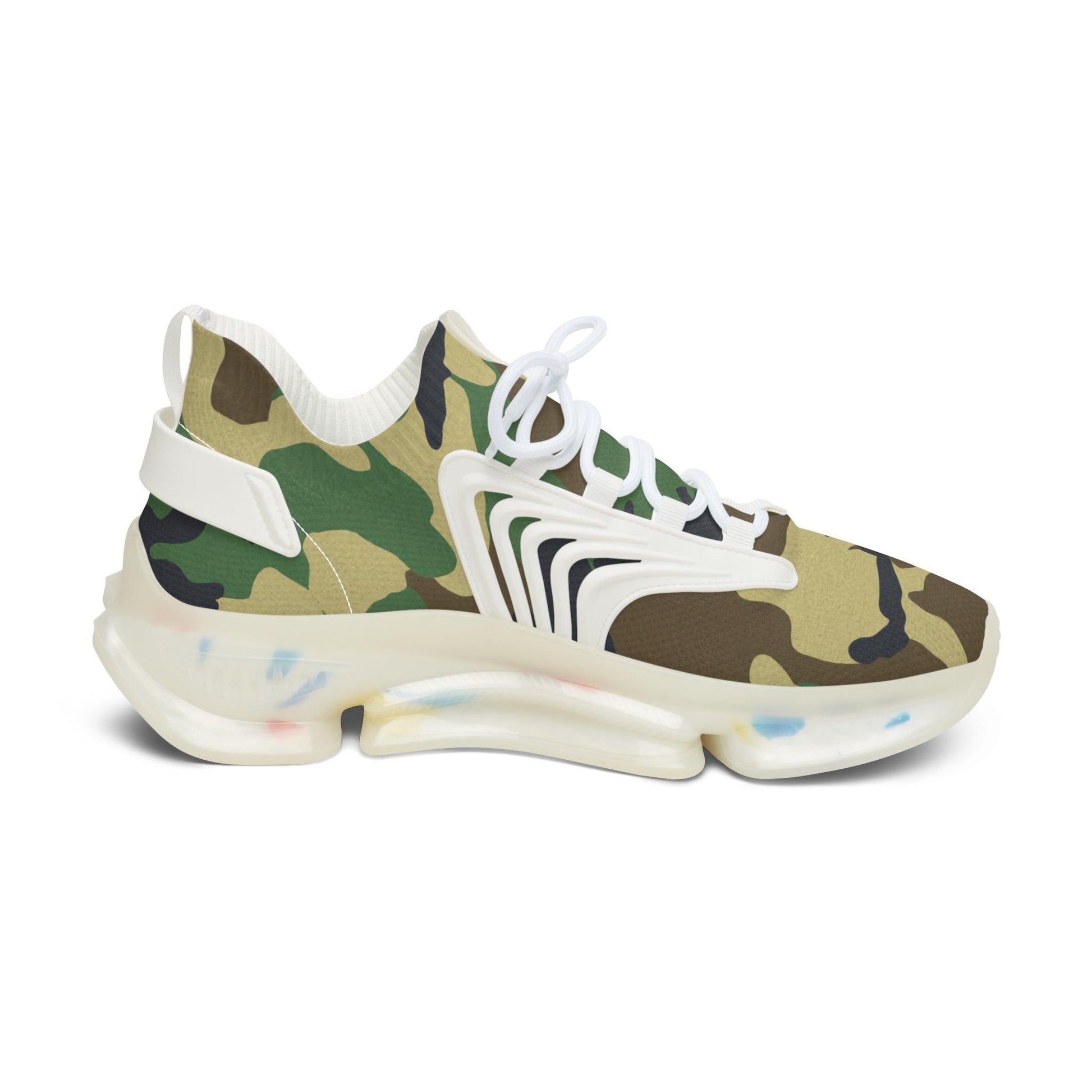 Green Camouflage Women's Mesh Sneakers - Lizard Vigilante