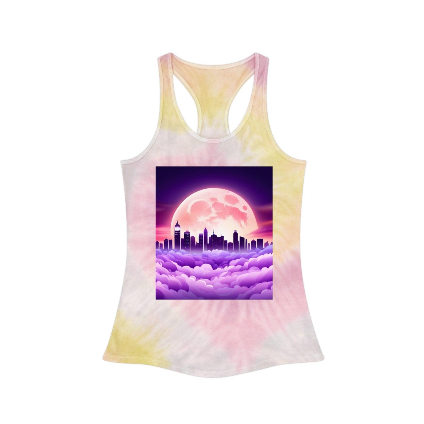 Purple MoonTown Tie Dye Racerback Tank Top - Lizard Vigilante