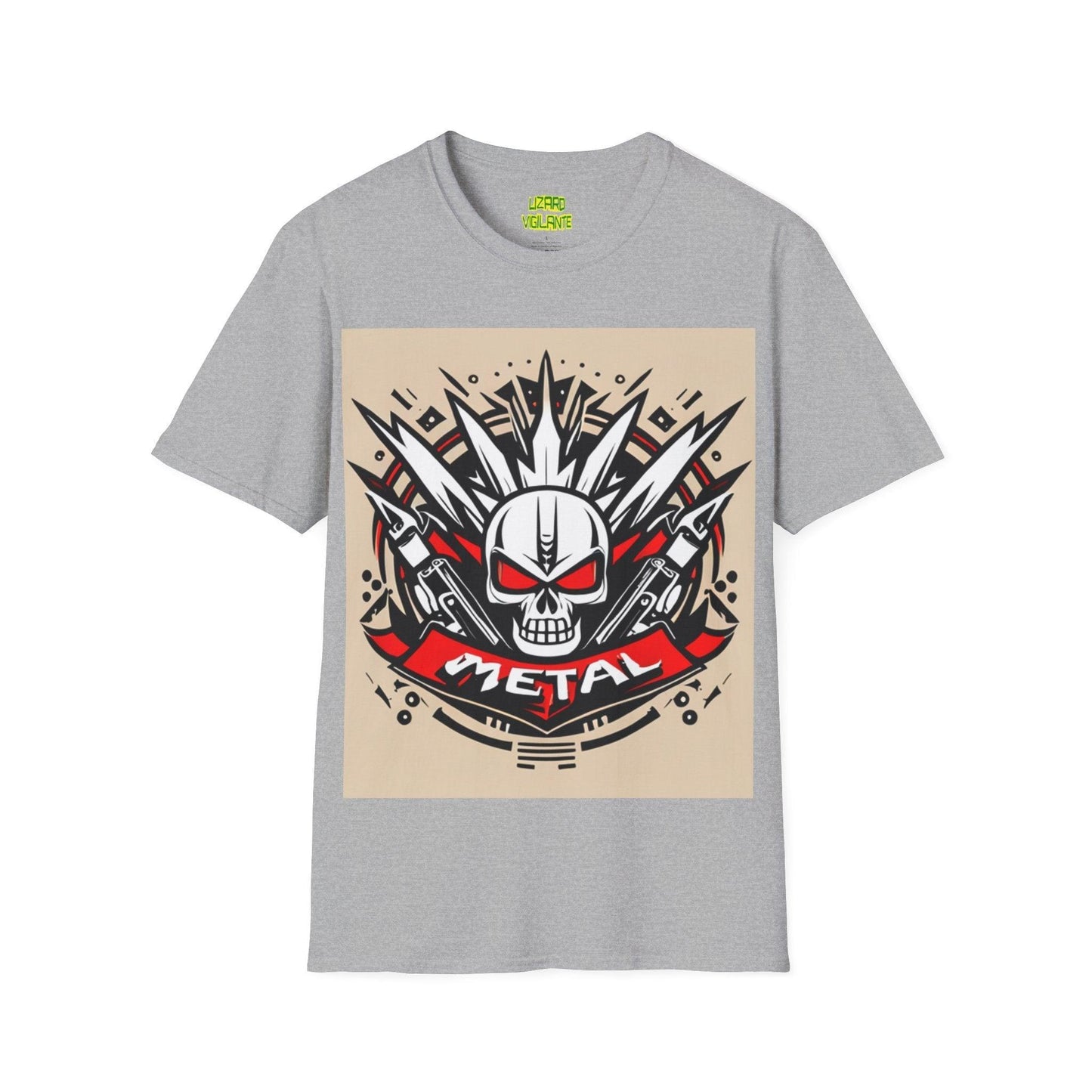 Metal Skul Unisex Softstyle T-Shirt - Lizard Vigilante