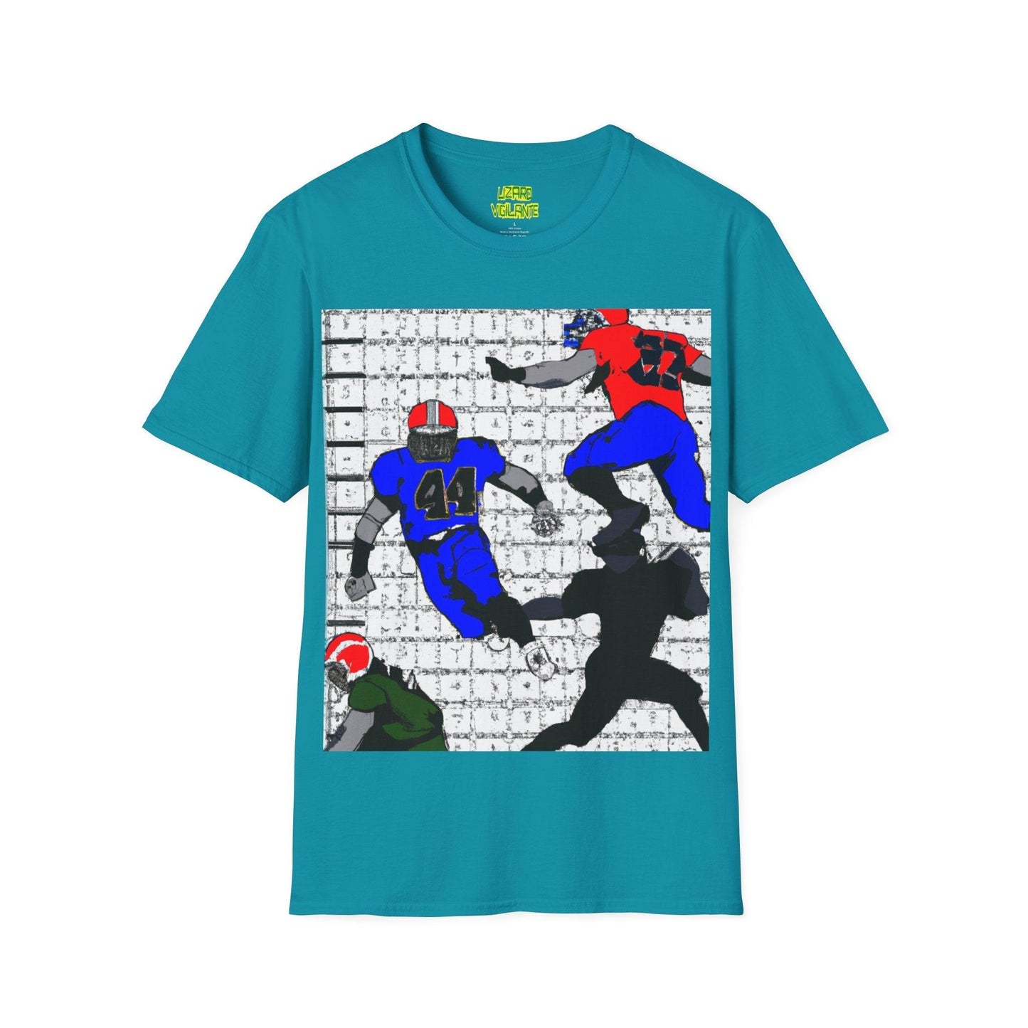 American Football Graphic Art Unisex Softstyle T-Shirt - Lizard Vigilante