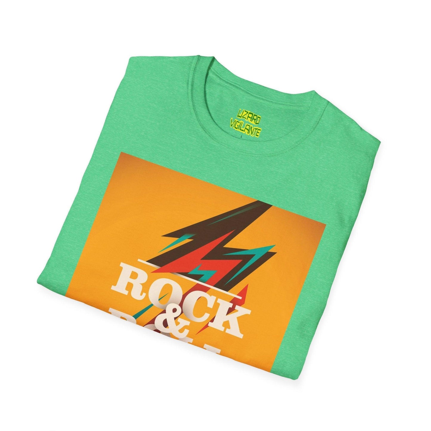 Rock & Roll Bolt Unisex Softstyle T-Shirt - Lizard Vigilante