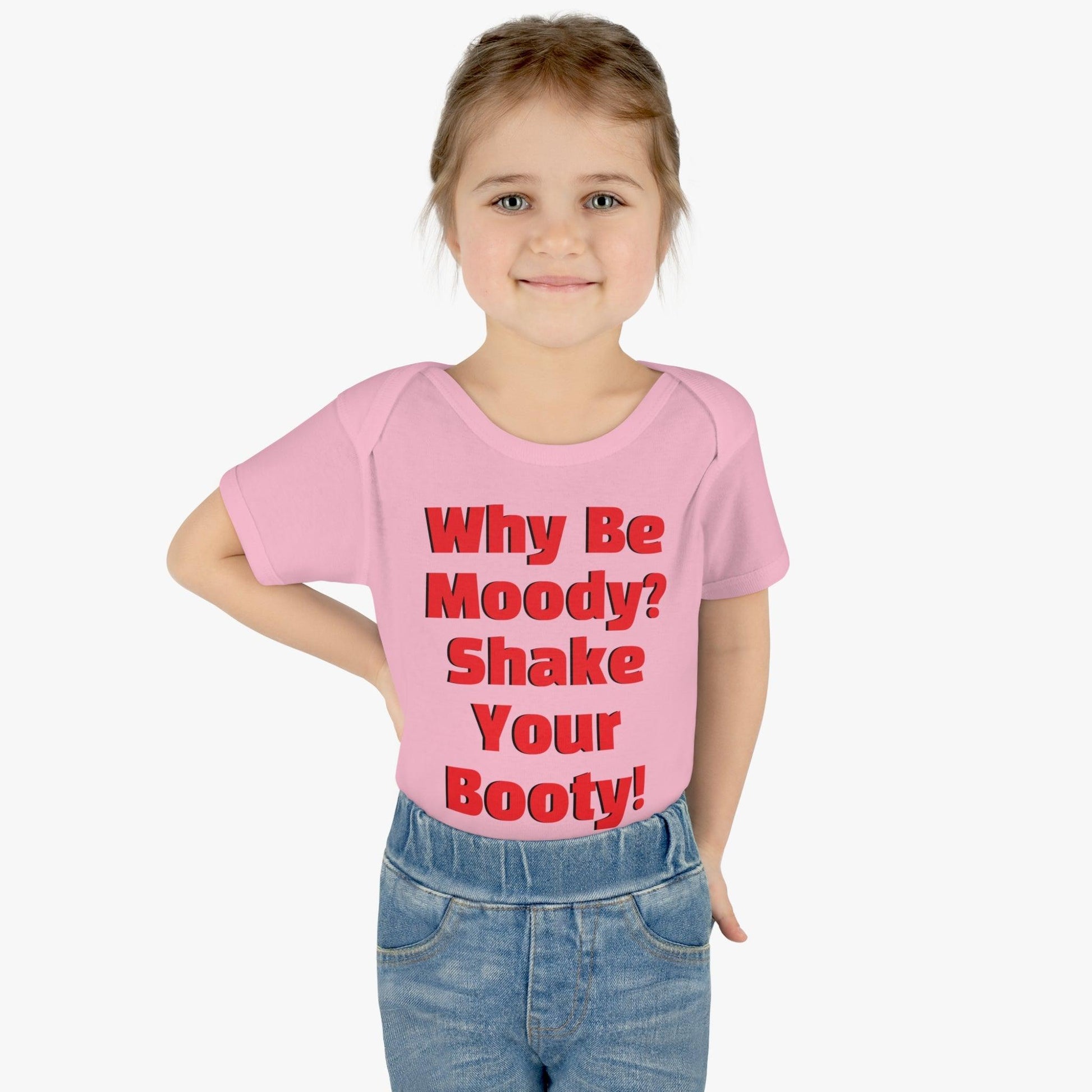 Why Be Moody? Shake Your Booty! Infant Baby Rib Bodysuit - Lizard Vigilante