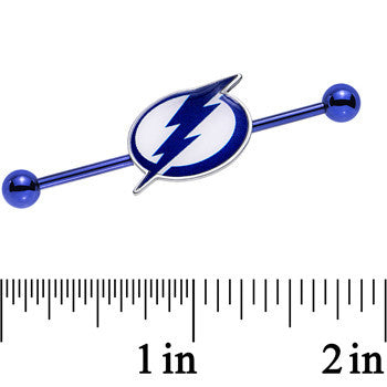 Licensed Blue Anodized NHL Tampa Bay Lightning Industrial Barbell 38mm