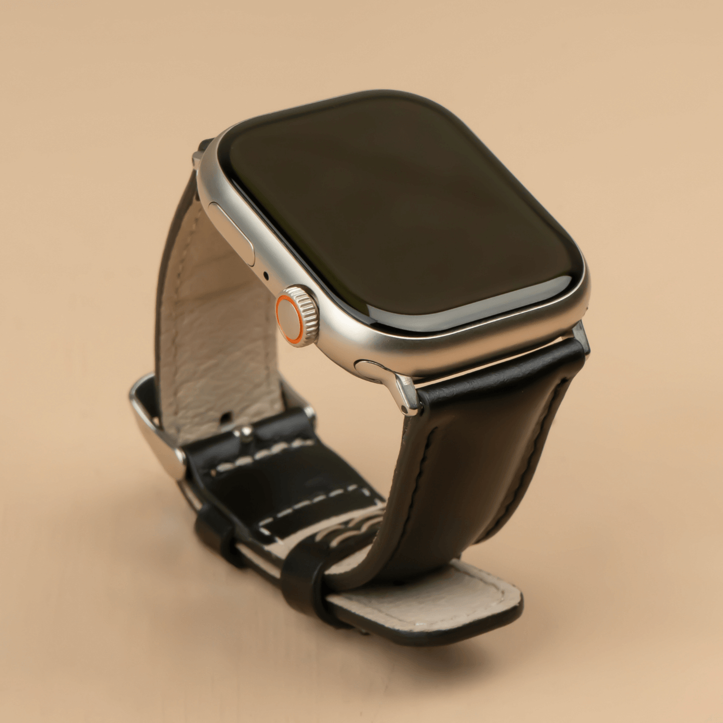 Apple Watch Black Leather Strap - Boston