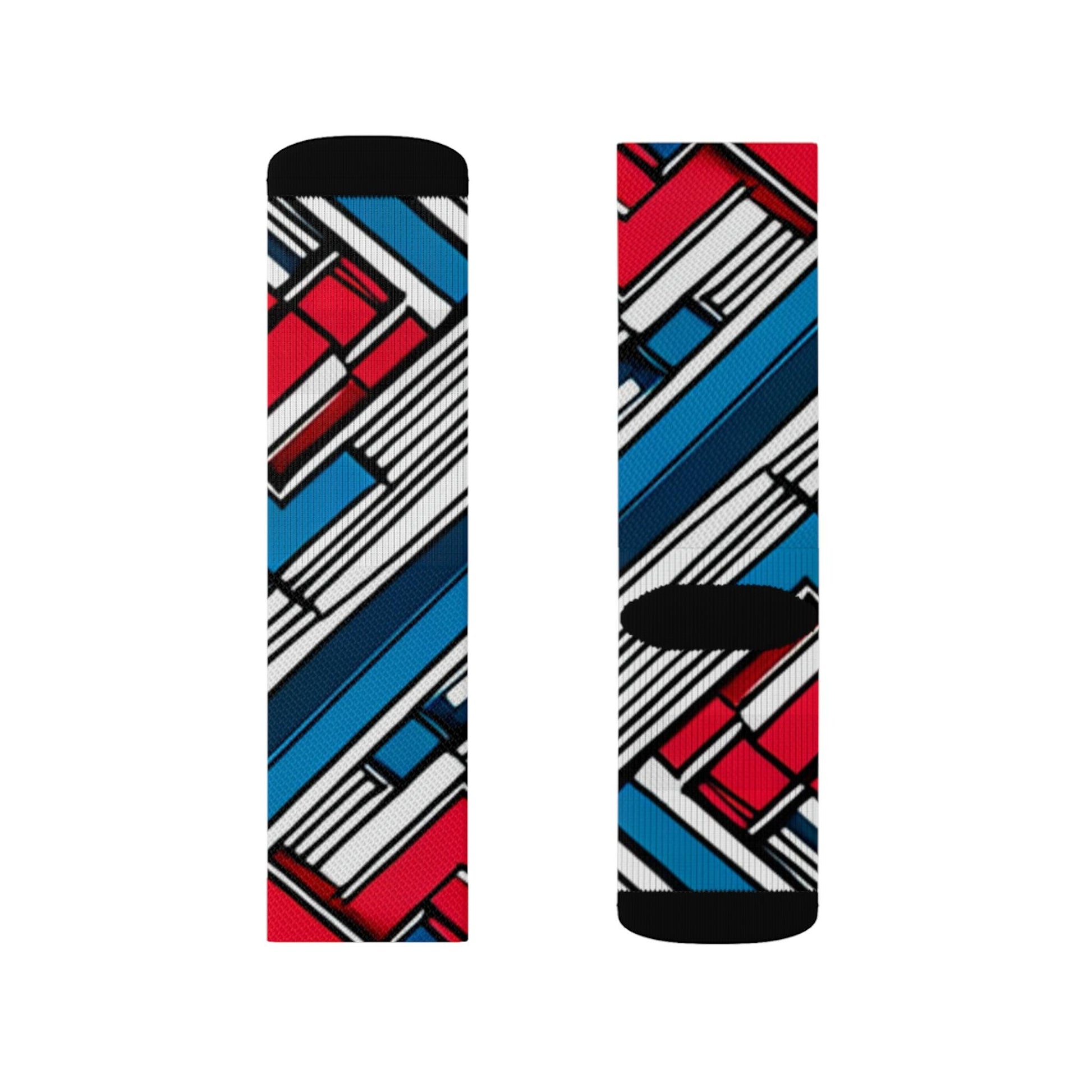 Geometric Patriot Sublimation Socks - Lizard Vigilante