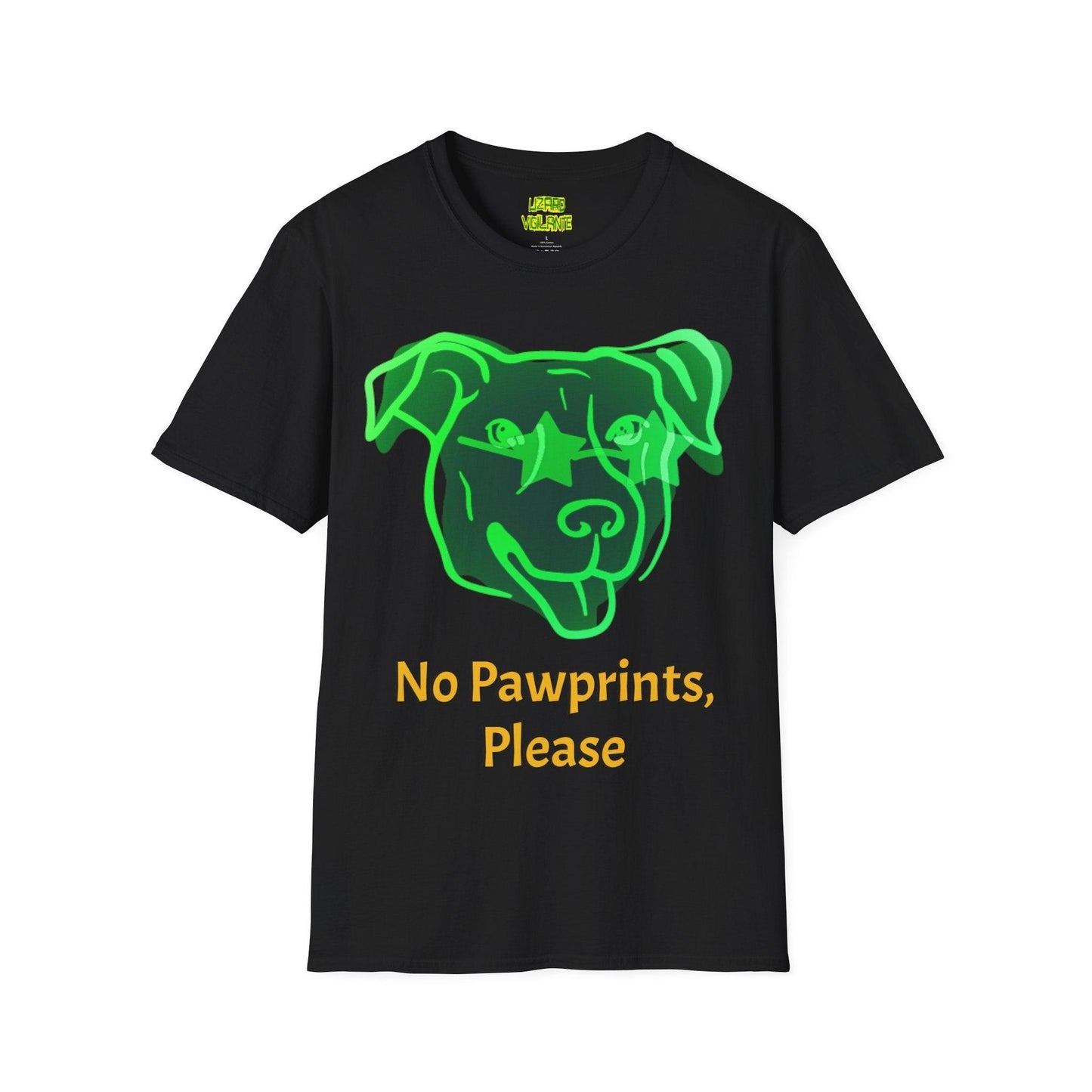 No Pawprints, Please Unisex Softstyle T-Shirt - Lizard Vigilante