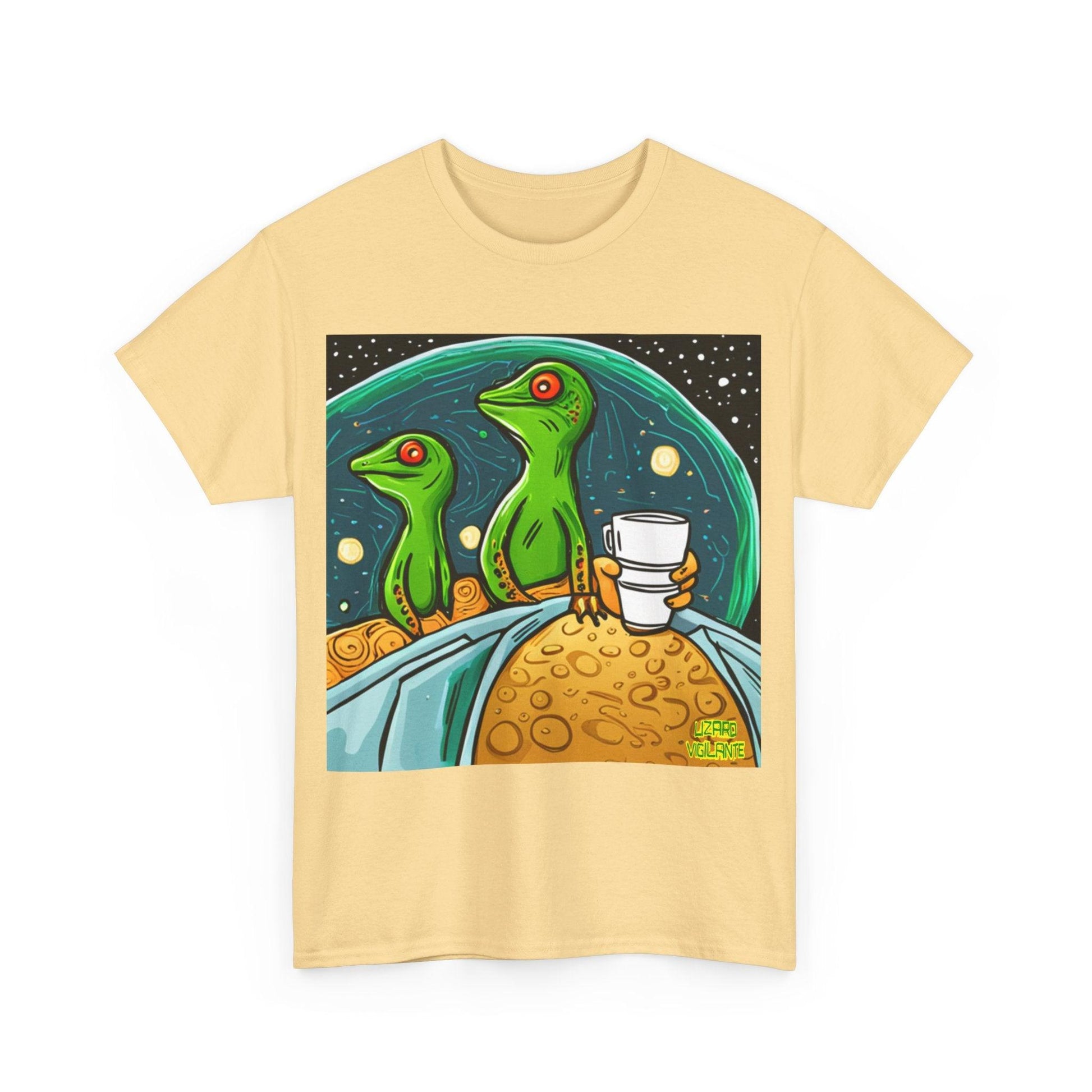 Lizard Vigilante Premium Coffee SideEye Unisex Heavy Cotton Tee - Lizard Vigilante