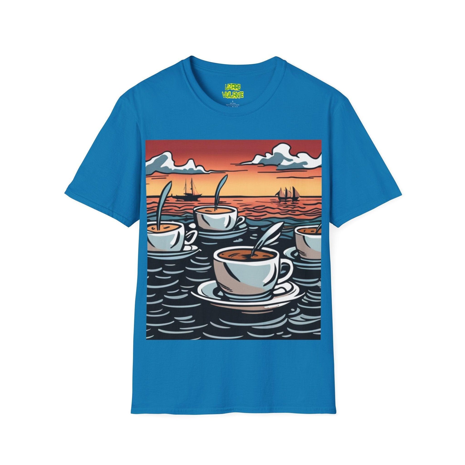 Coffee Boats Unisex Softstyle T-Shirt - Lizard Vigilante