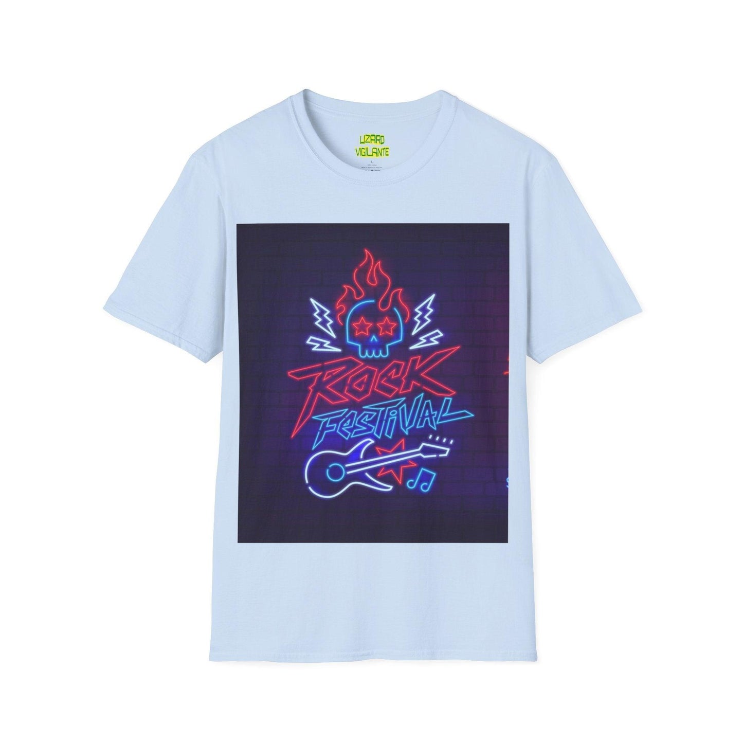 Neon Rock Festival Unisex Softstyle T-Shirt - Lizard Vigilante