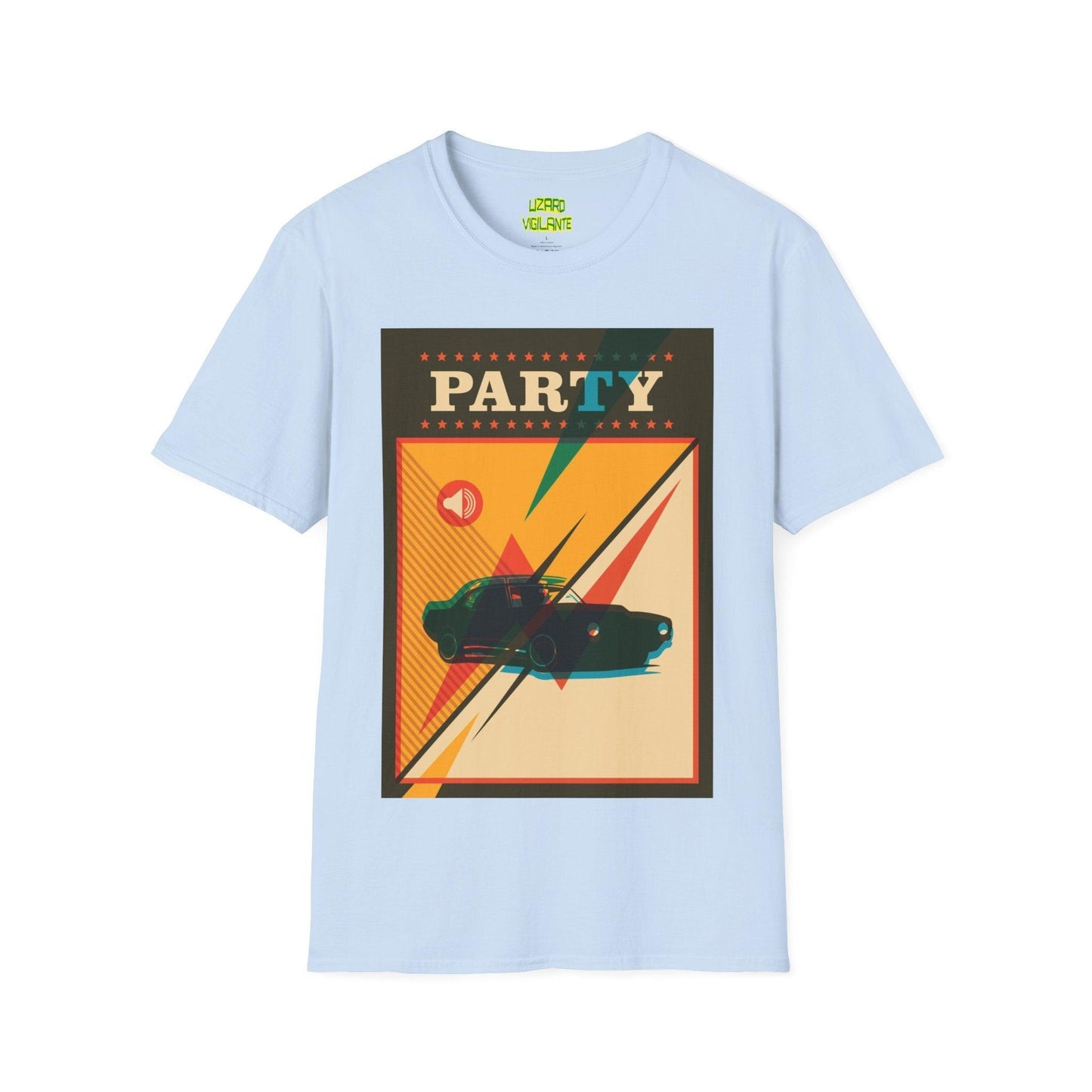 Party Car Graphic Unisex Softstyle T-Shirt - Lizard Vigilante