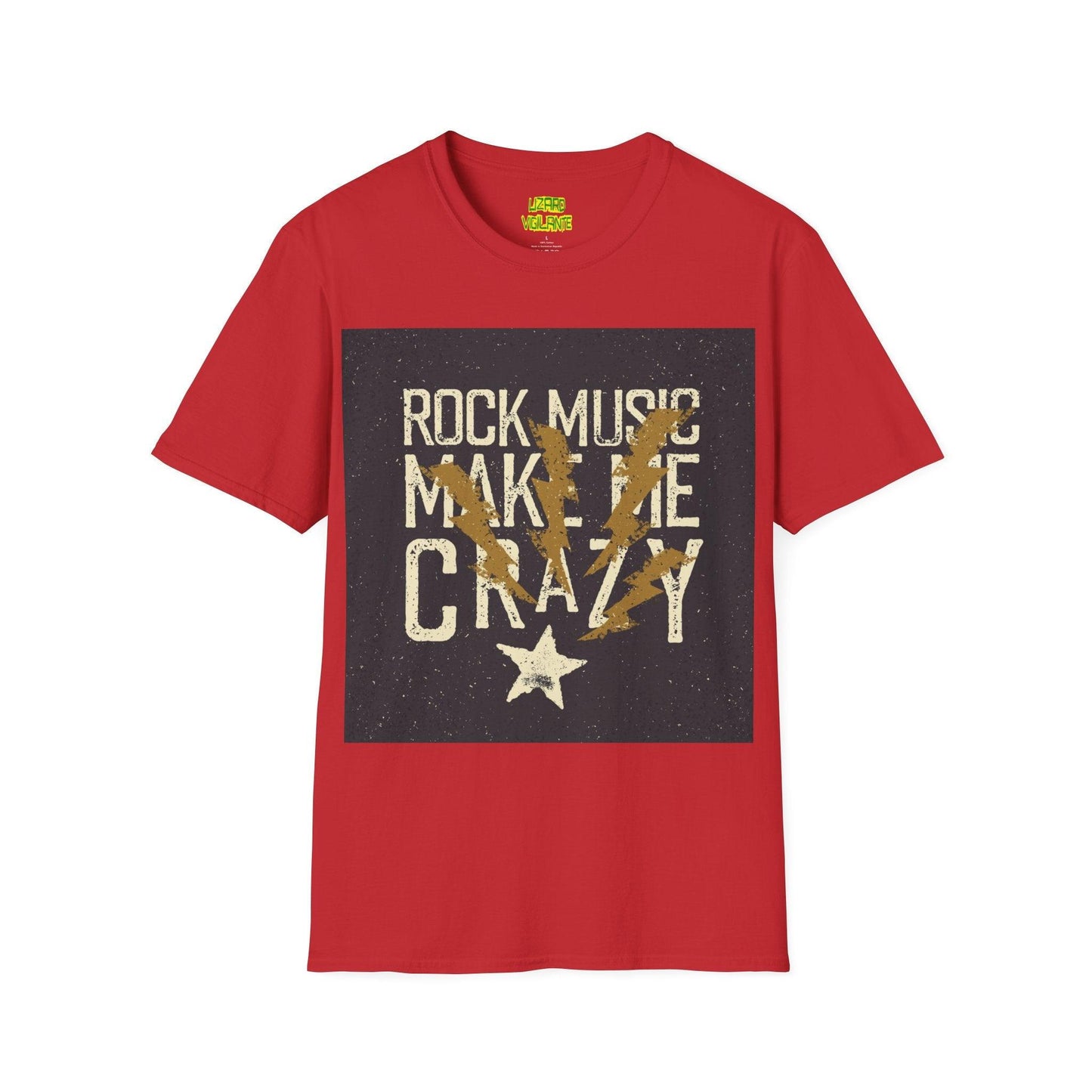 Rock Music Make Me Crazy Unisex Softstyle T-Shirt - Lizard Vigilante