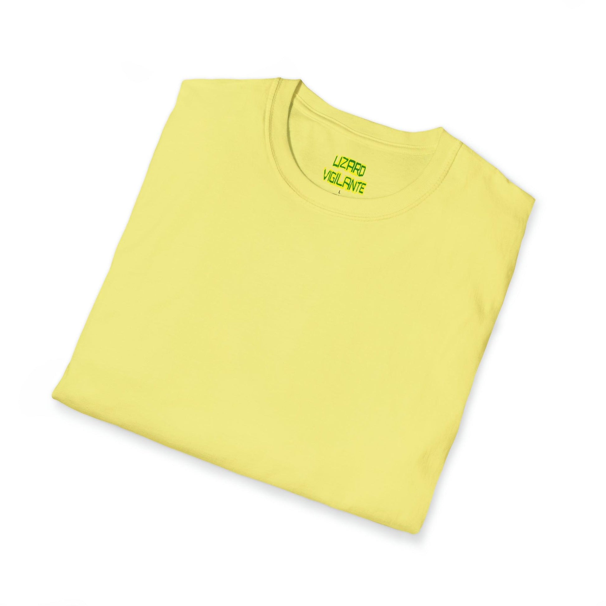 Comfortable Unisex Softstyle T-Shirt - Yellow Cornsilk - Lizard Vigilante