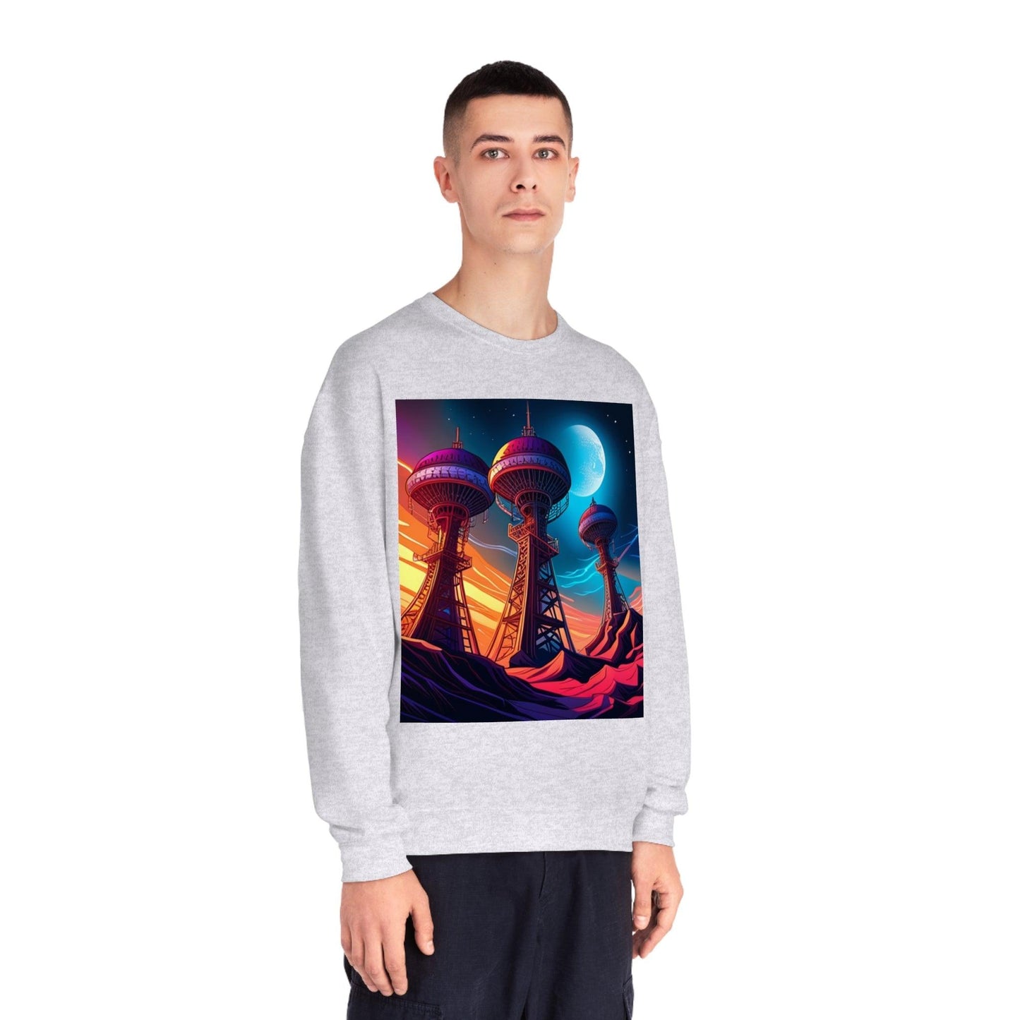 Interplanetary Communication Unisex NuBlend® Crewneck Sweatshirt - Lizard Vigilante