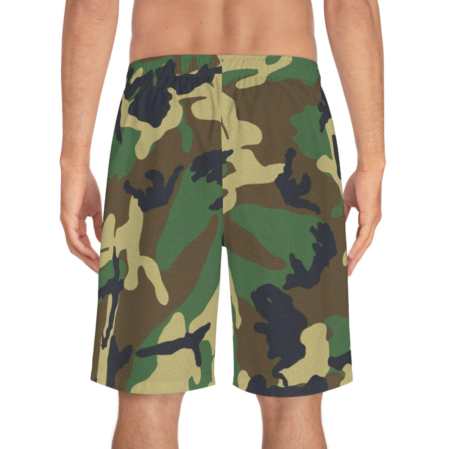 Green Camouflage Men's Board Shorts - Lizard Vigilante