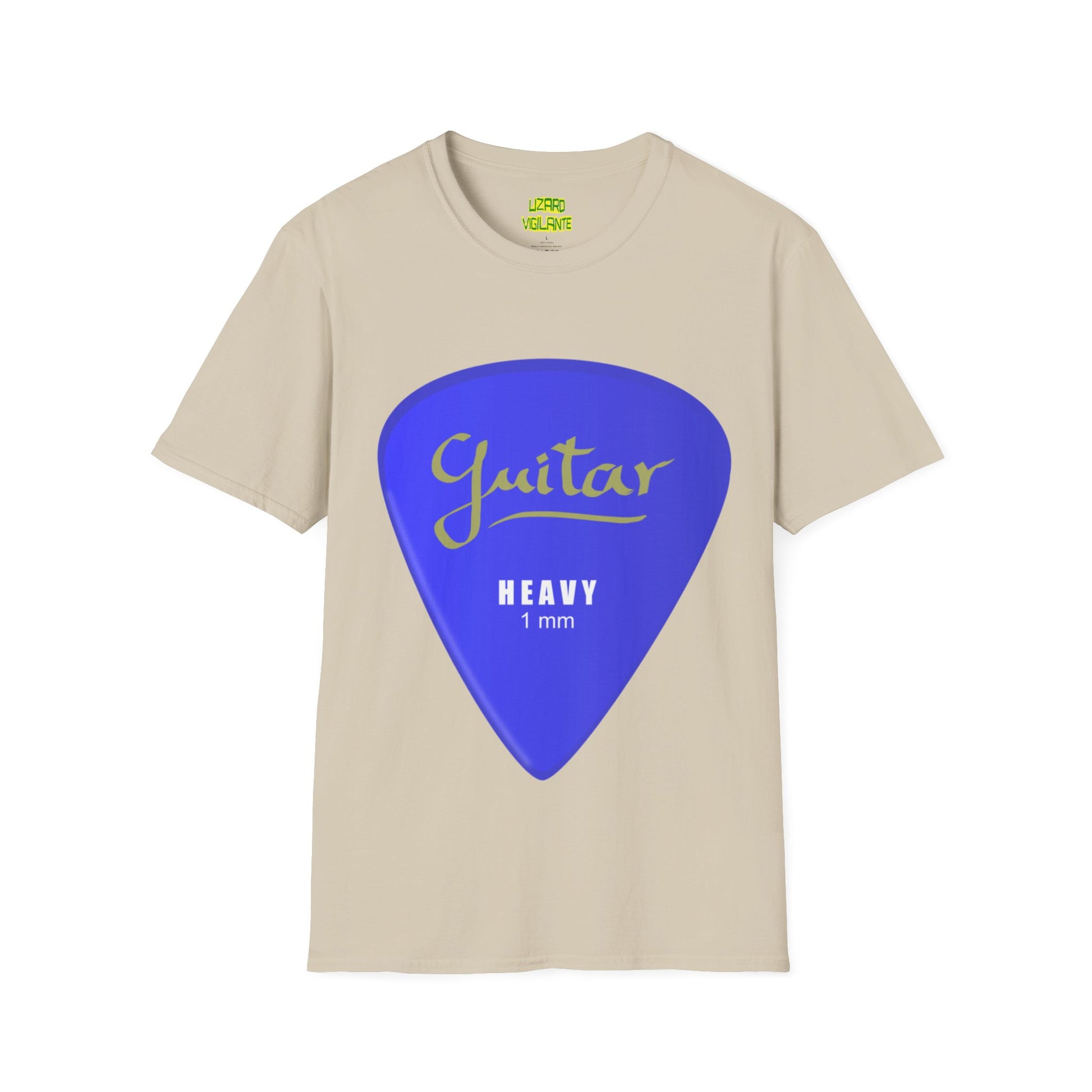 Heavy Guitar Pick 1mm Unisex Softstyle T-Shirt - Lizard Vigilante