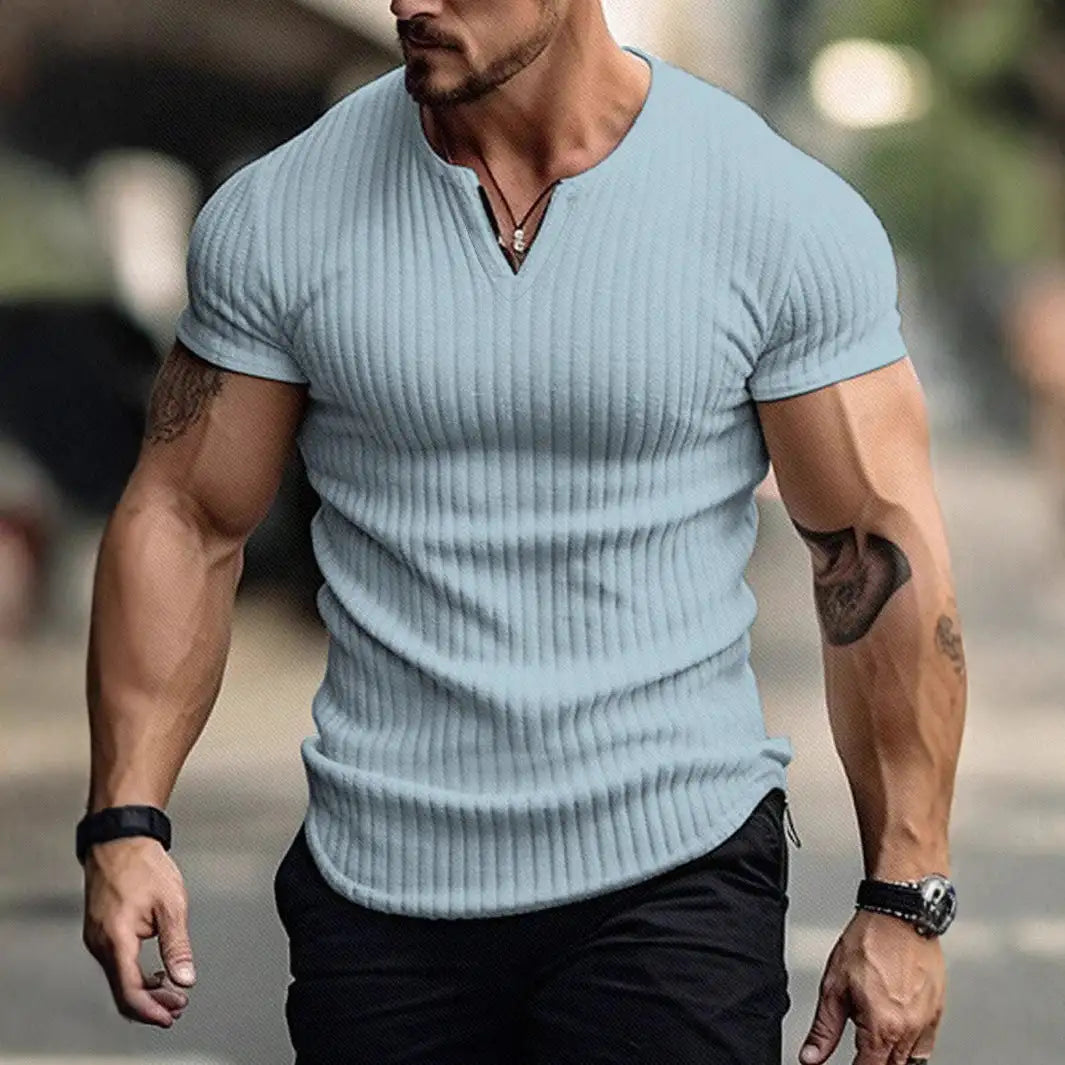 Sports Slim-fitting Men's Short Sleeve