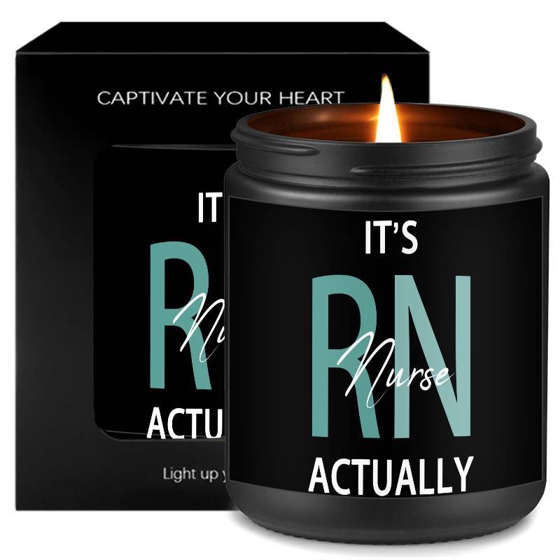 1pc Lavender Scented Candle 5.3oz Soybean Wax Best Nurse Ever Gifts Idea for Women Men RN Friend Nursing Supervisor Bestie Guy Cowoker Him Her on Practitioner School Nurse Graduation Thank You Appreciation Birthday Christmas